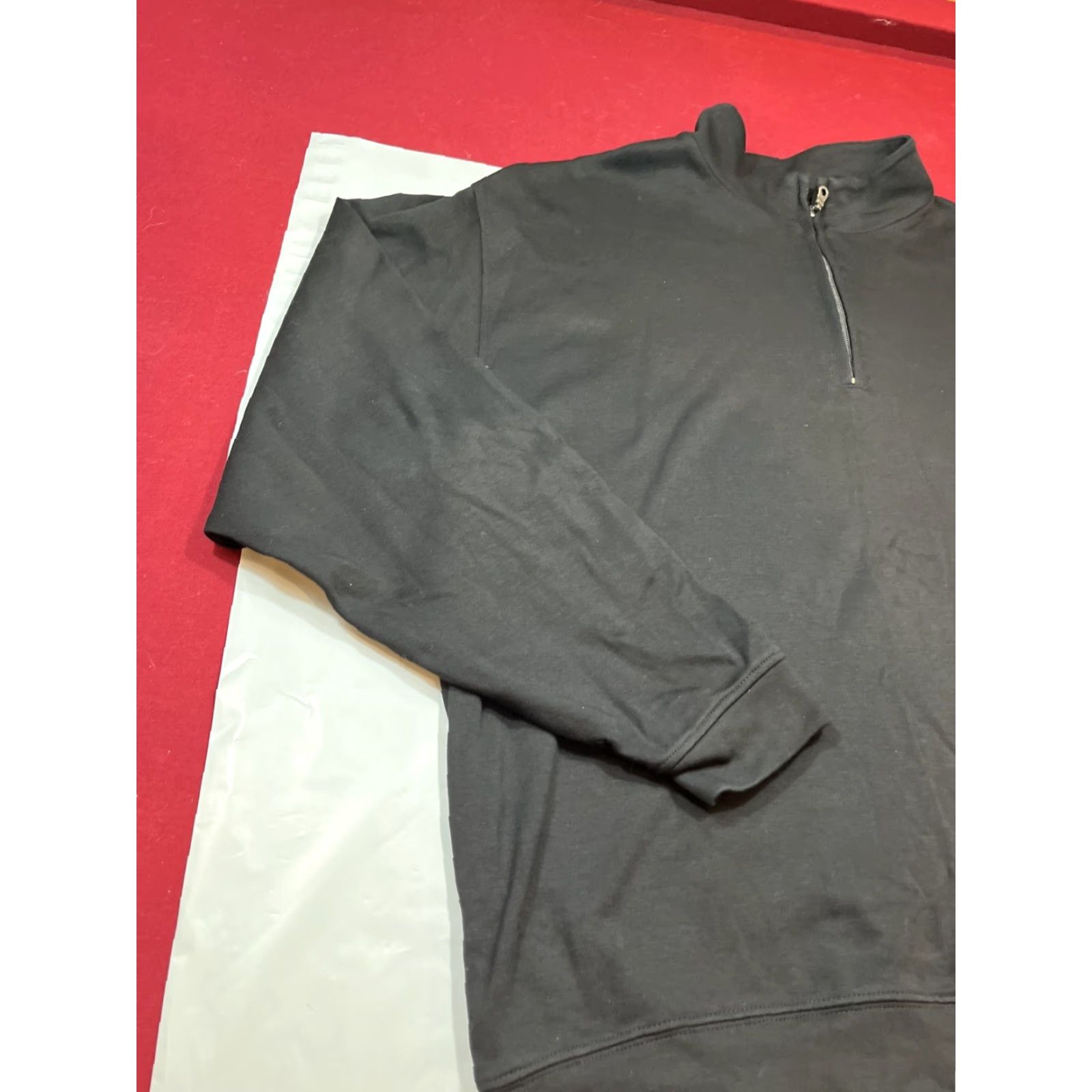 Vintage Scott Barber BLACK 1/4 Zip PIMA COTTON SWEATER Pullover Men Size 2XL Mock Neck Size US XXL / EU 58 / 5 - 7 Thumbnail