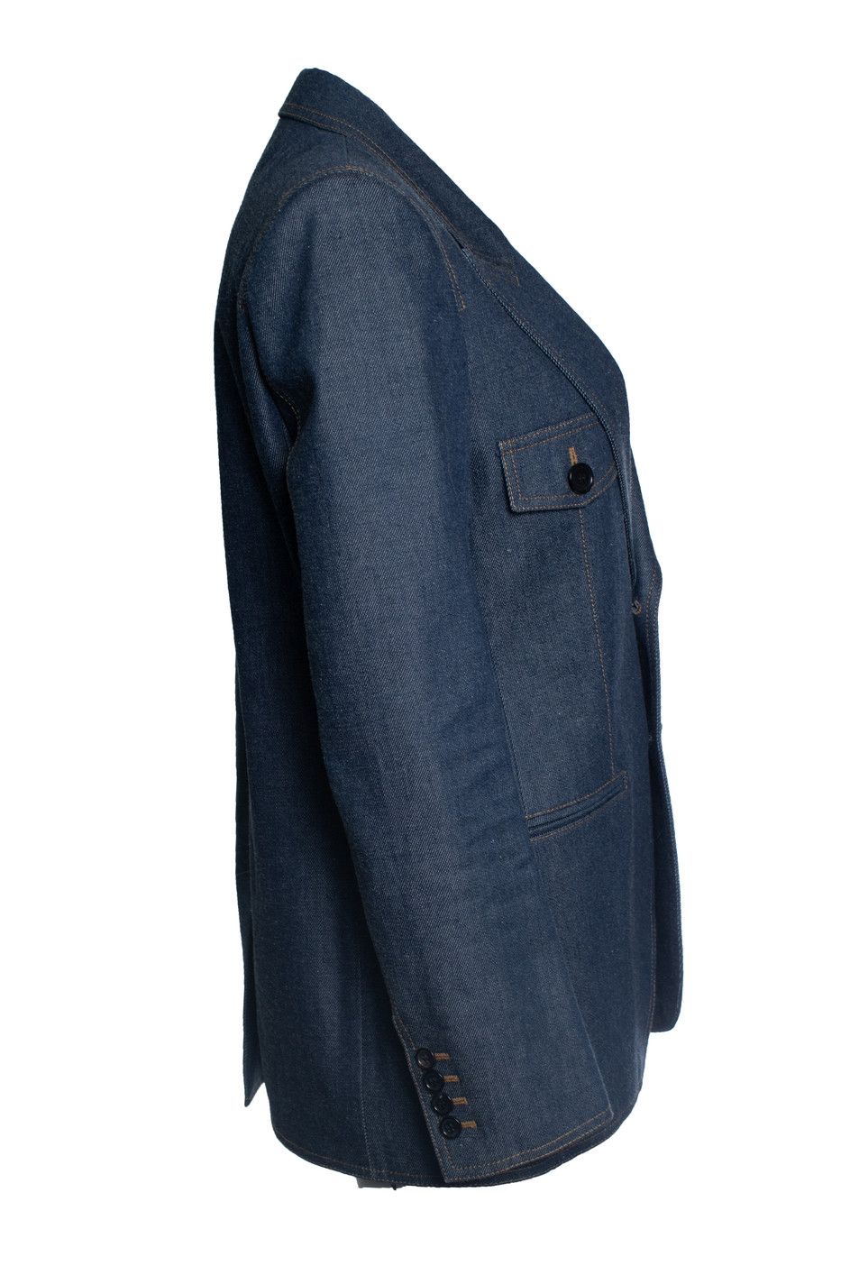 Saint Laurent Paris Saint Laurent, single breasted denim blazer Size M / US 6-8 / IT 42-44 - 4 Thumbnail