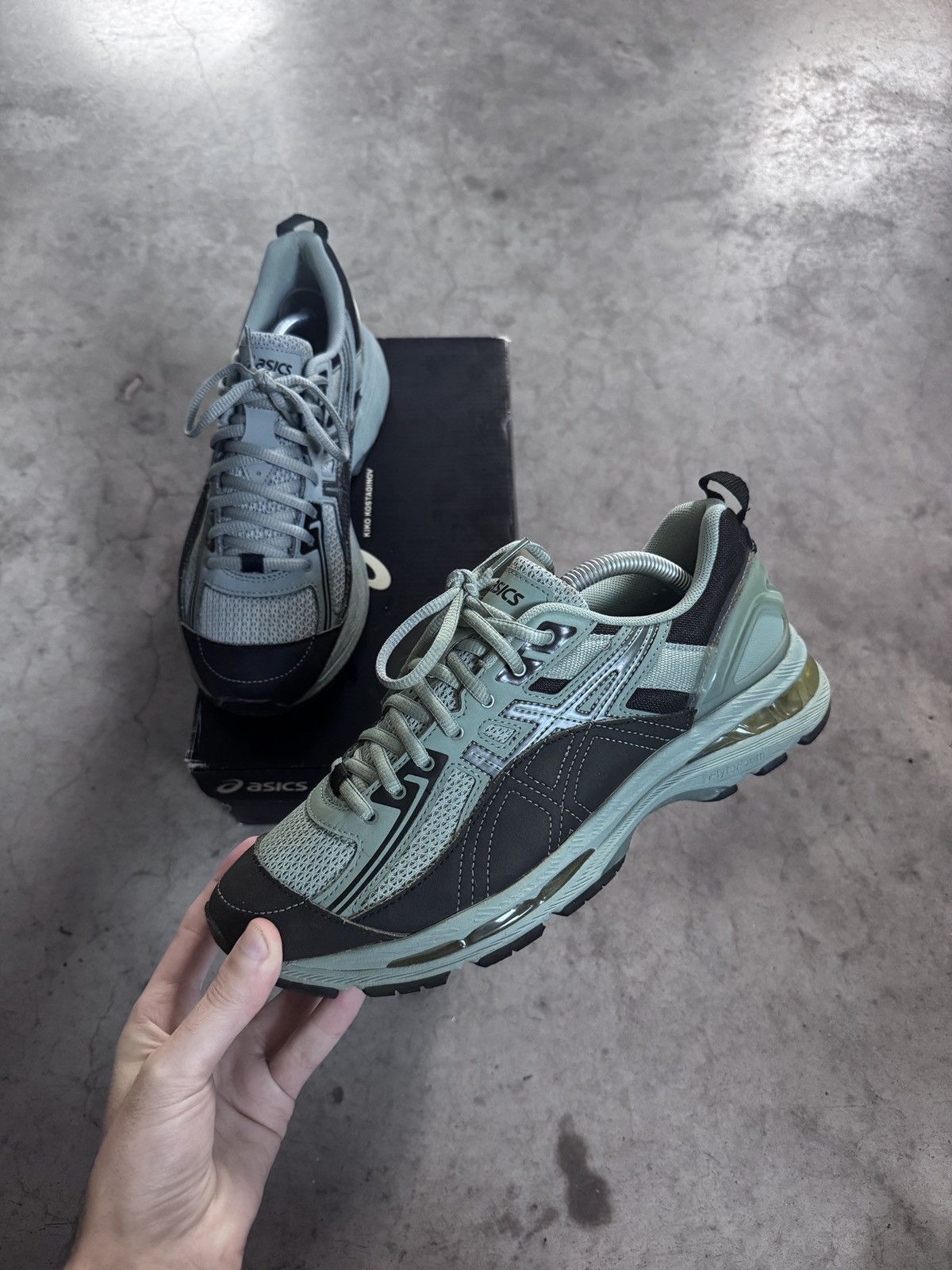 Asics × Kiko Kostadinov Kiko Kostadinov ASICS GEL-Burz 2 mousse de mer Size US 8.5 / EU 41-42 - 1 Thumbnail