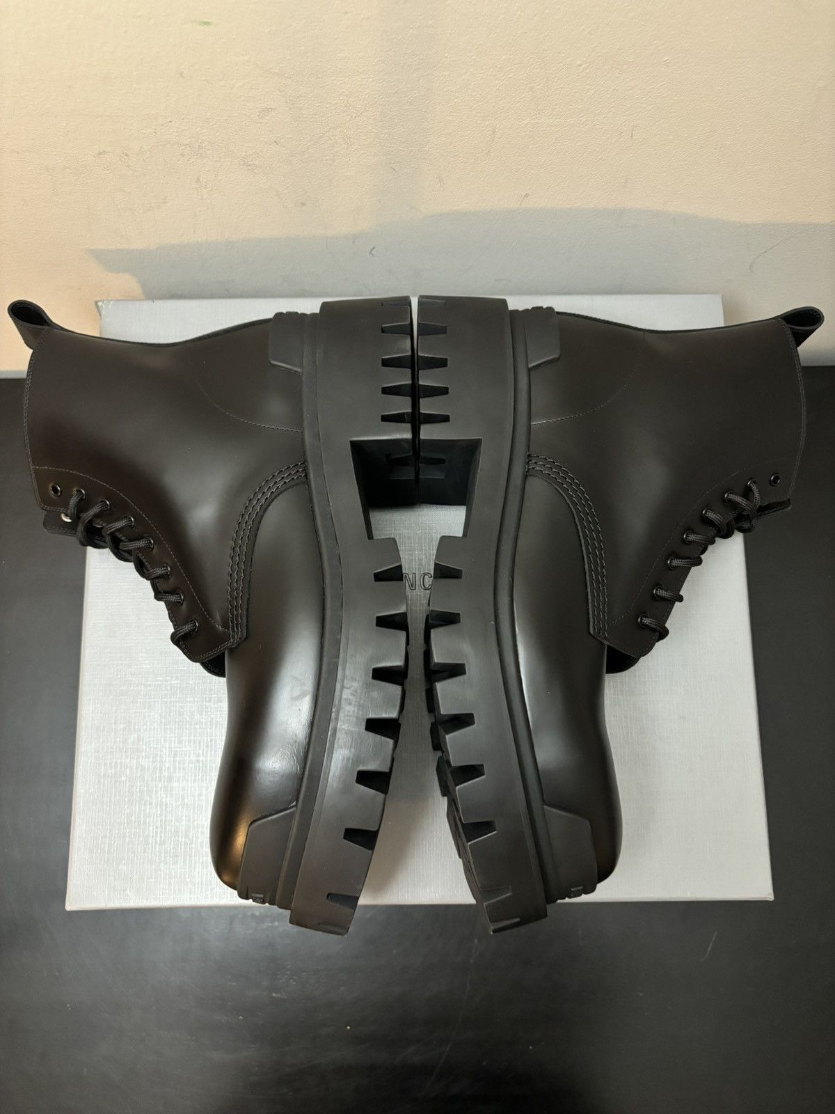 Balenciaga Balenciaga Strike 20mm Leather Lace Up Boot Black Size US 11 / EU 44 - 4 Thumbnail
