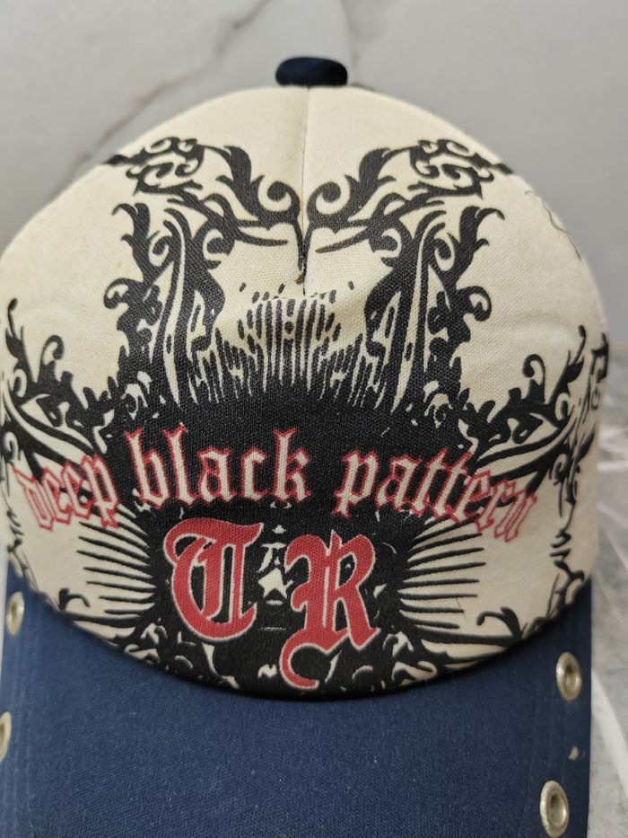 Japanese Brand Vintage Deep Black Patern Trucker Hat Cap Size ONE SIZE - 3 Thumbnail