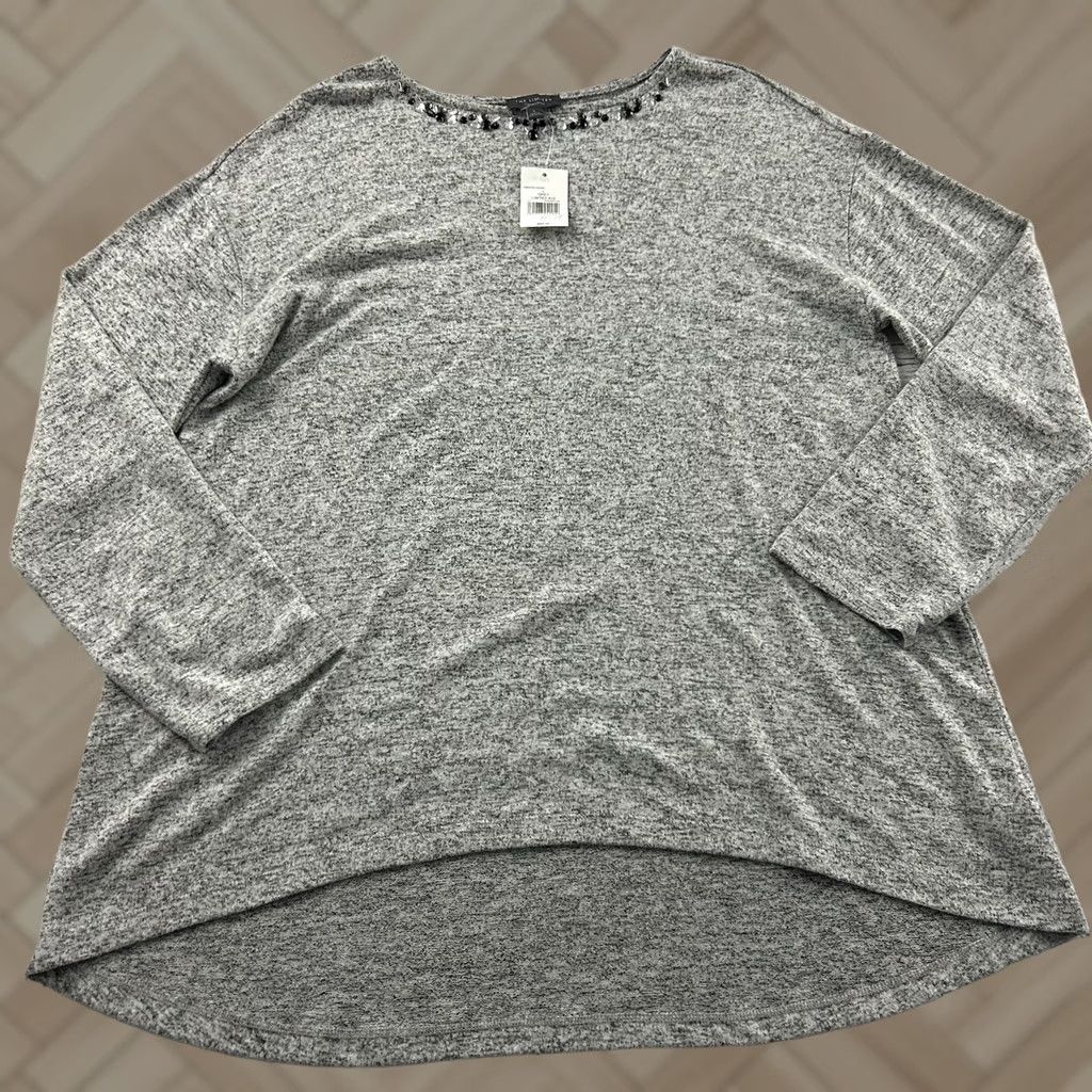 Vintage VINTAGE The Limited Jeweled Pullover Sweater Womens Large Gray Size L / US 10 / IT 46 - 1 Thumbnail