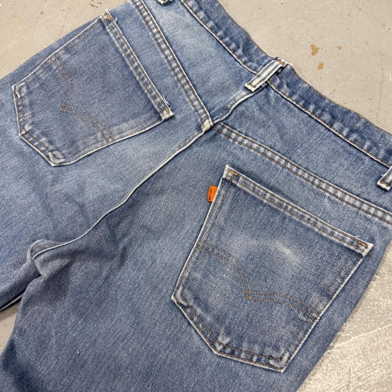 Levi's Vintage Clothing Levi’s 517 Orange Tab Faded Flared Blue 70s Jeans 32 x 31 Size US 32 / EU 48 - 4 Thumbnail