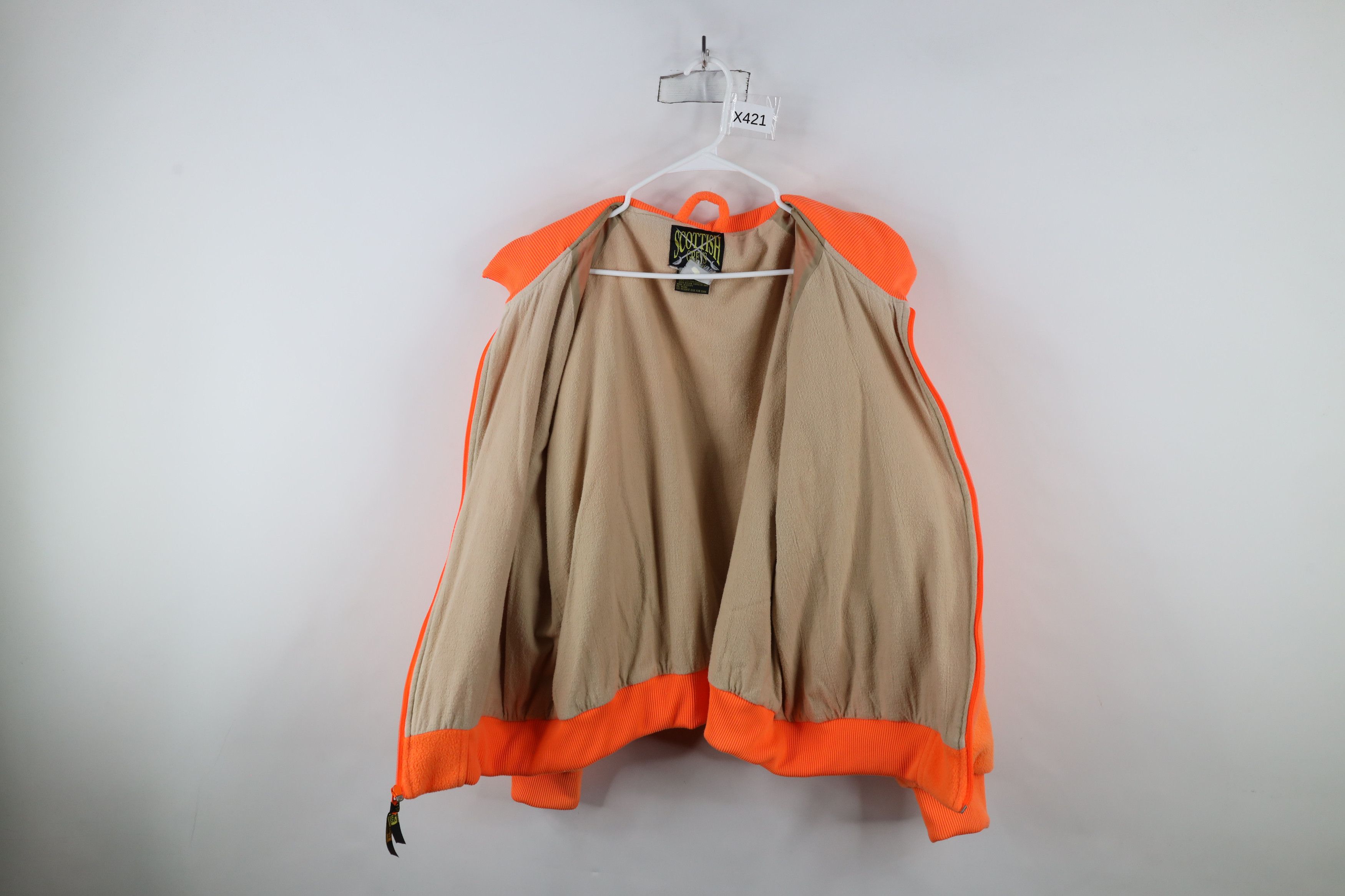 Vintage Vintage 90s Chamois Cloth Lined Fleece Jacket Blaze Orange Size US XL / EU 56 / 4 - 9 Thumbnail