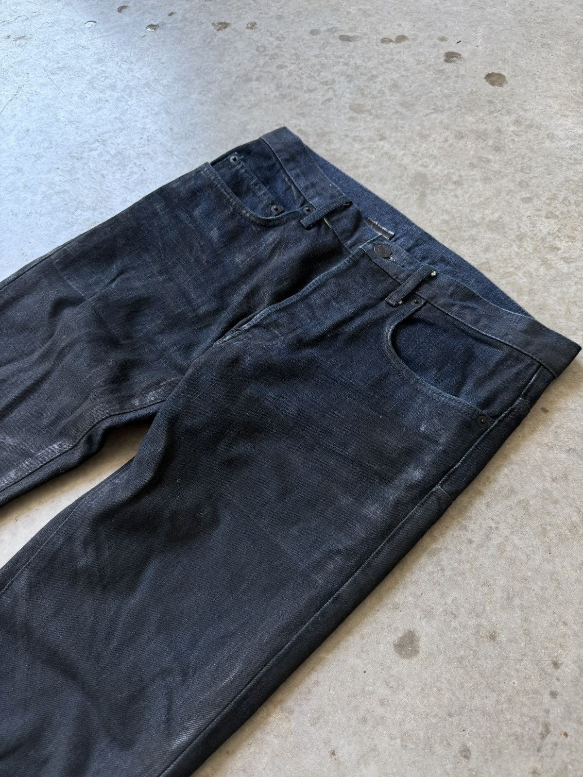 Dior Dior Homme AW08 Indigo Black Coated Denim Size US 28 / EU 44 - 5 Thumbnail