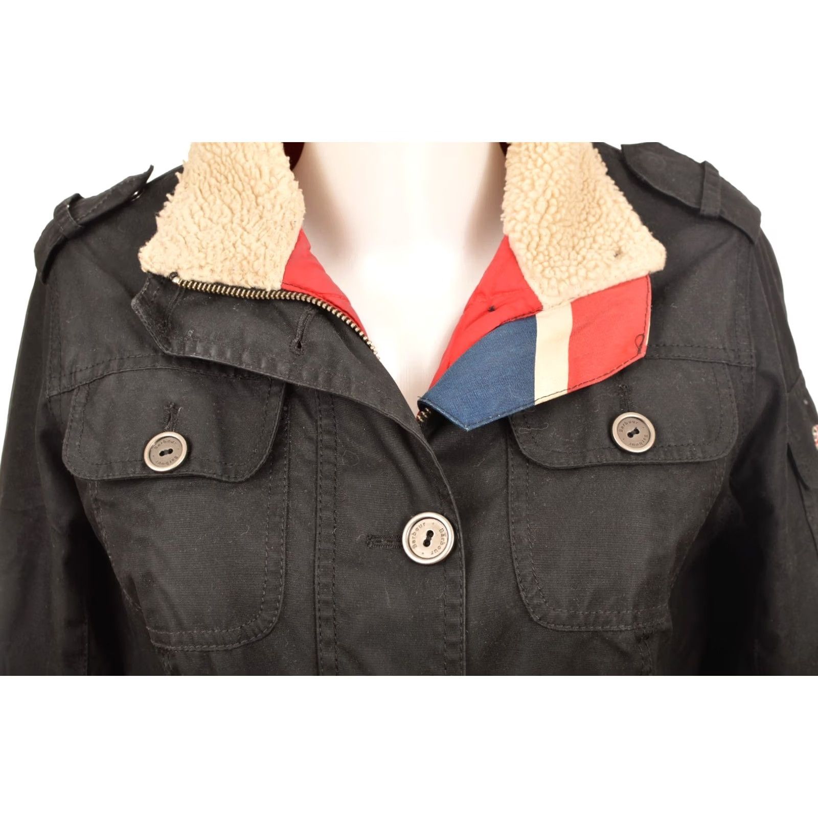 Barbour Barbour Compass Wax Jacket LWX0431BK71 Size UK 12 Women Black Rain Coat DDP Size XL / US 12-14 / IT 48-50 - 2 Thumbnail