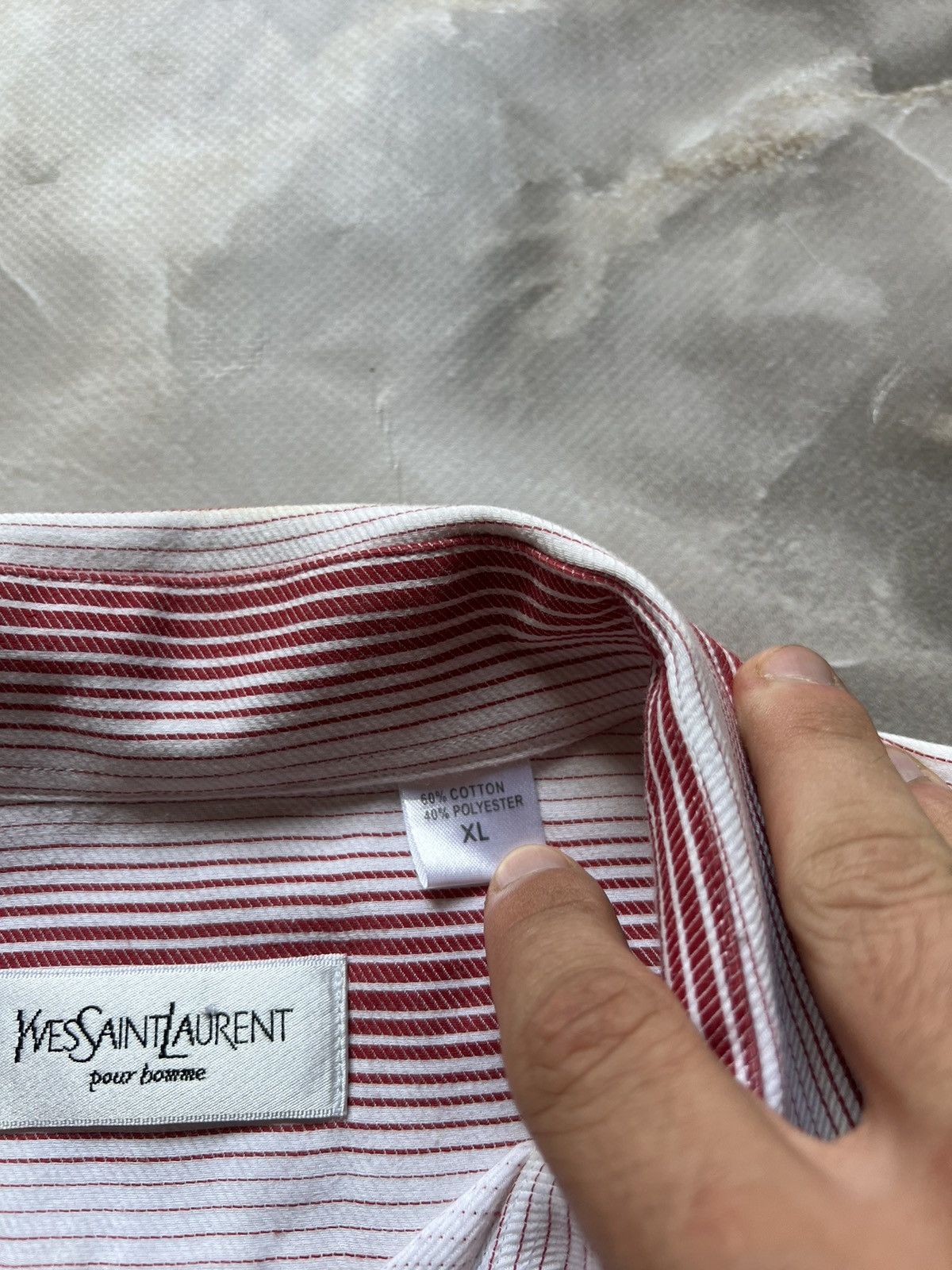Yves Saint Laurent Vintage 90s YSL Stripped Shirt Size US XL / EU 56 / 4 - 6 Thumbnail