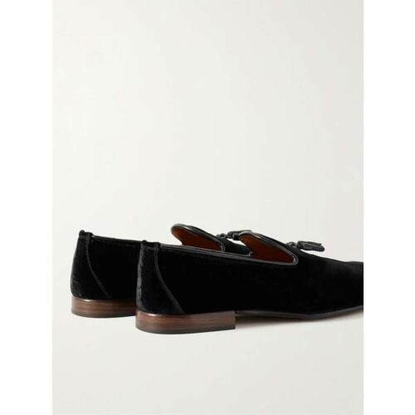 Tom Ford o1w1db10724 Velvet Tassel Loafers in Black Size US 12 / EU 45 - 3 Thumbnail