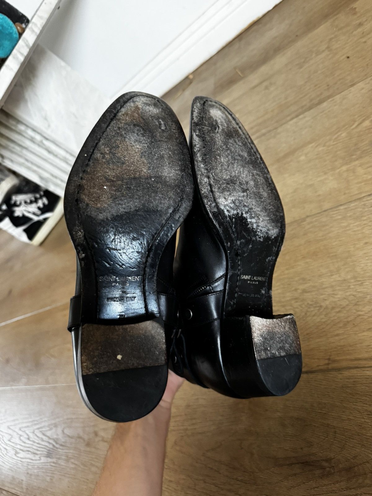Saint Laurent Paris Hedi Harness Wyatts Leather 43 Size US 10 / EU 43 - 11 Thumbnail