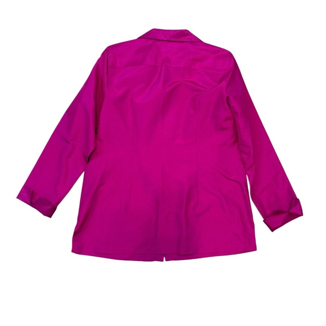 Talbots Talbots silk taffeta fuchsia long sleeve blouse NWT Size XL / US 12-14 / IT 48-50 - 7 Thumbnail