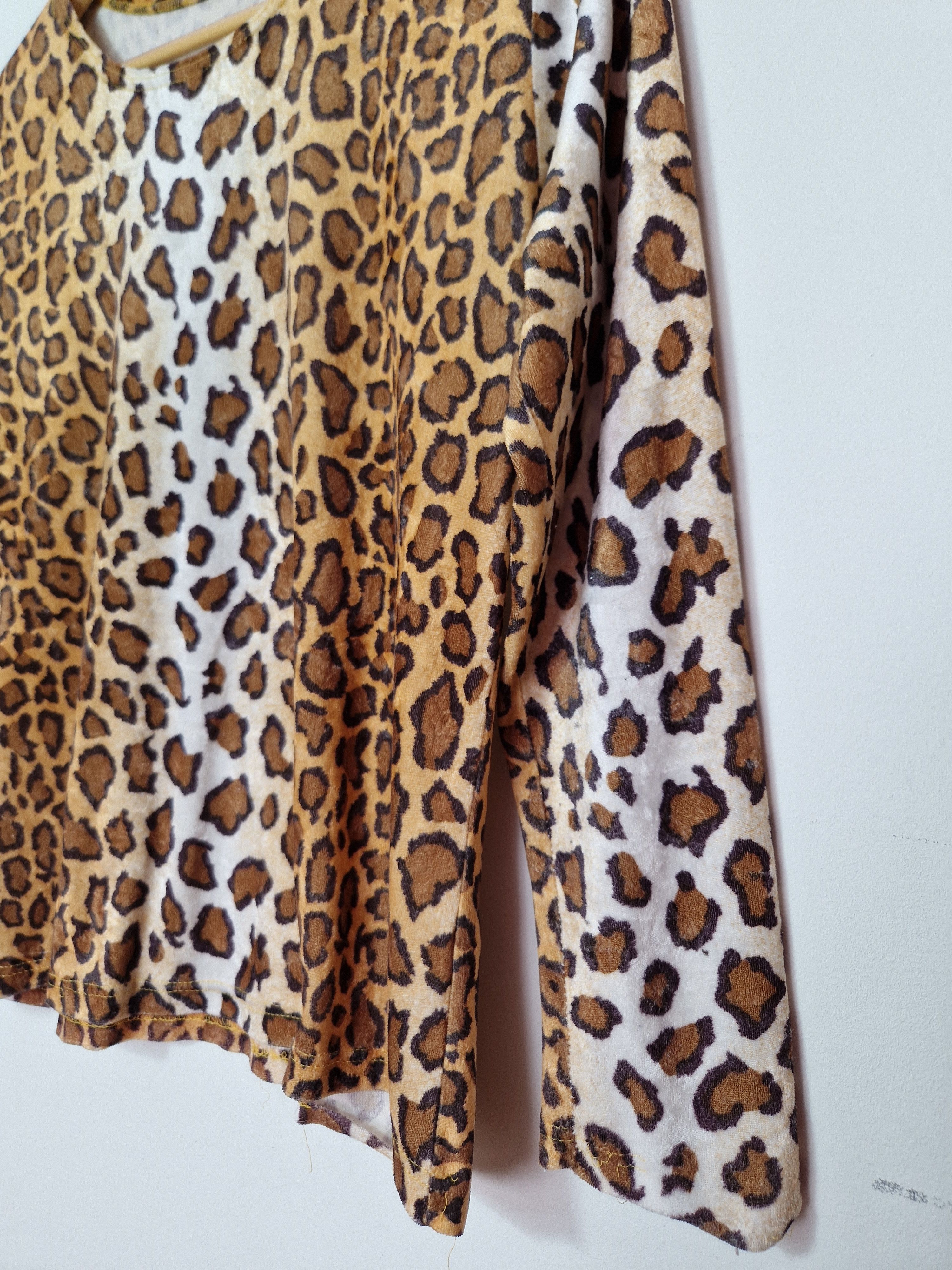 Vintage vintage panther leopard print velvet mesh top gaultier Size S / US 4 / IT 40 - 9 Thumbnail