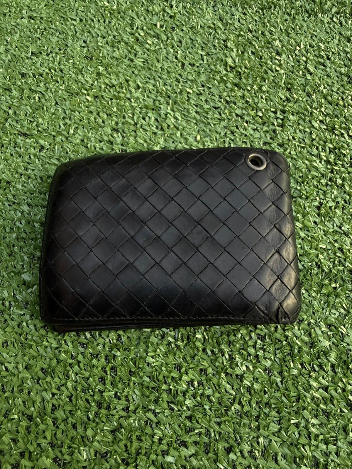 Bottega Veneta Bottega Veneta Intrecciato bi-fold wallet in black calf leat Size ONE SIZE - 1 Thumbnail