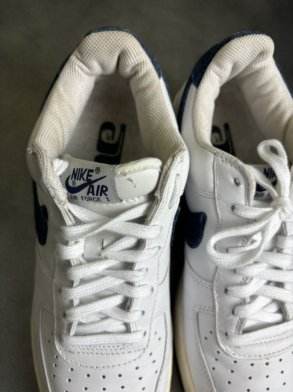 Nike × Vintage 2002 Nike Air Force 1 Denim 2000s Vintage AF1 Jeans White 10 Size US 10.5 / EU 43-44 - 11 Thumbnail