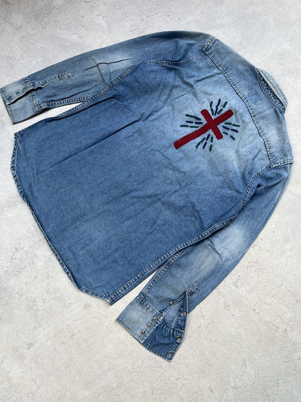 FUCT FUCT SSDD WASHED DESERT ANGEL DENIM SHIRT Size US M / EU 48-50 / 2 - 4 Thumbnail