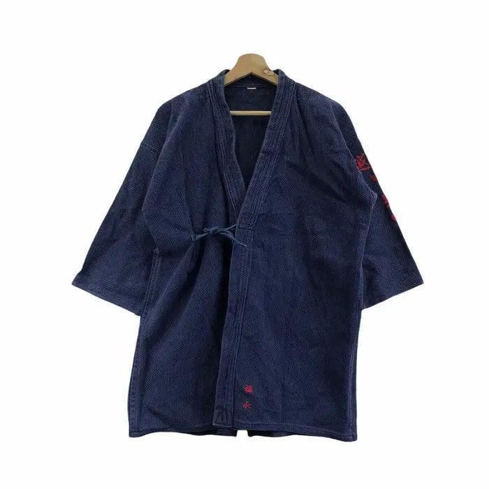 Vintage Vintage 60’ KIMONO JAPAN INDIGO Natural Dye Yakuza Cape Size US L / EU 52-54 / 3 - 1 Thumbnail