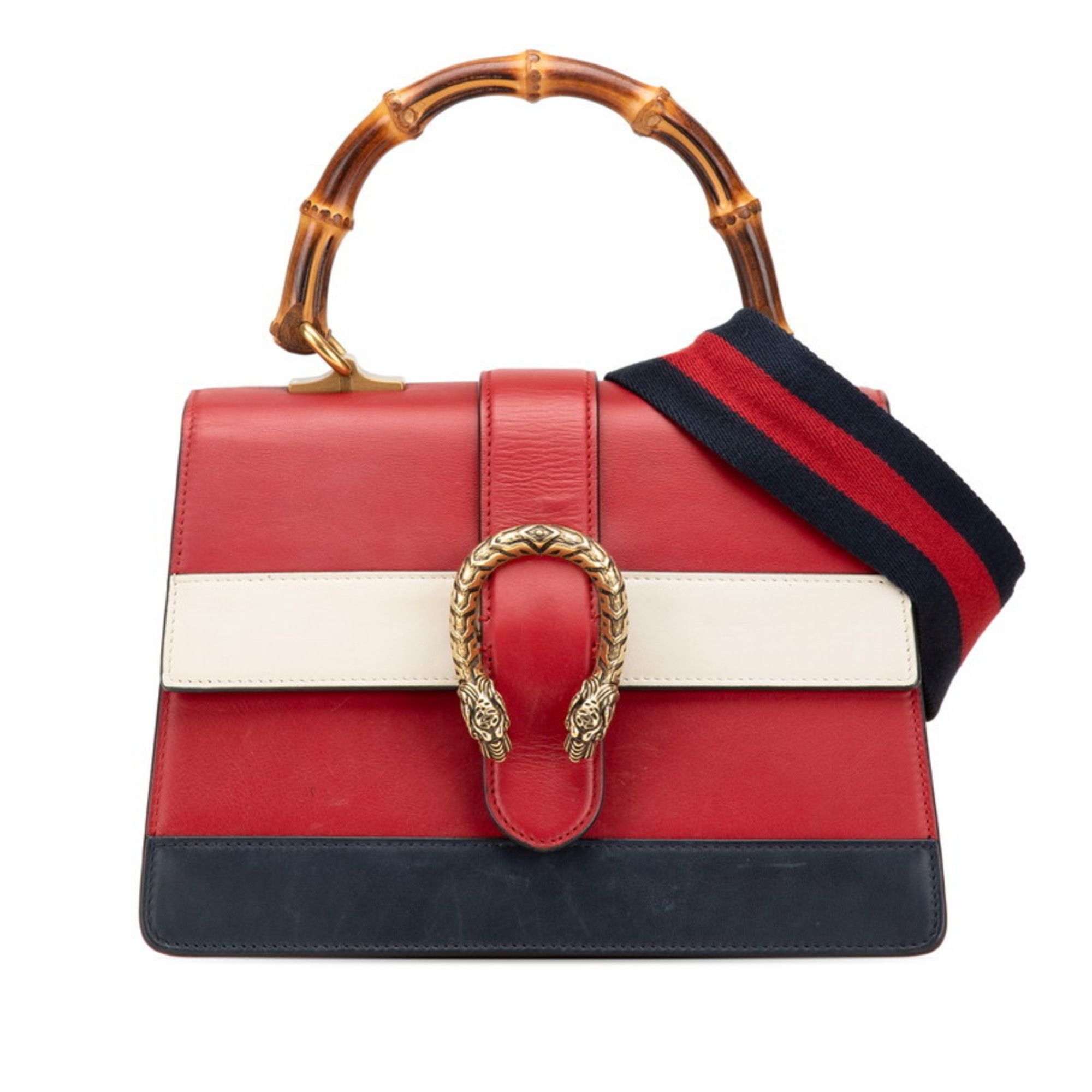 Gucci Gucci Bamboo Dionysus Handbag/Shoulder Bag 2WAY 448075 Red Leather Women's GUCCI Size ONE SIZE - 1 Thumbnail