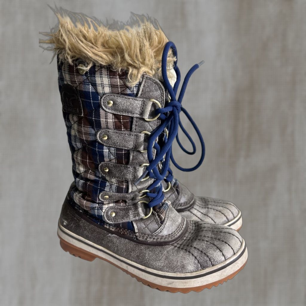 SOREL Sorel Tofino Boot Women Brown Gray Blue Waterproof Insulated Winter Sz 7 Size US 7 / IT 37 - 1 Thumbnail