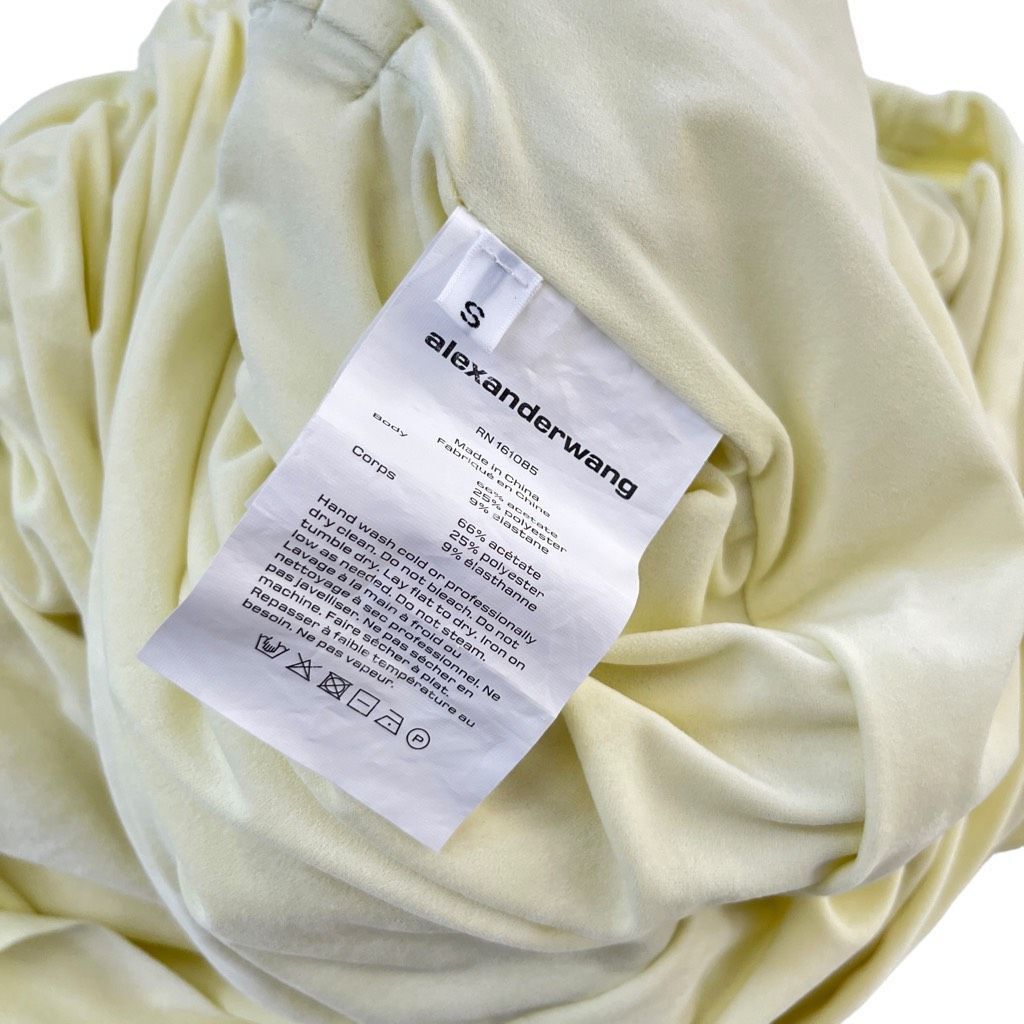 Alexander Wang Alexander Wang Interwoven Off Shoulder Mini Dress in Tender Yellow Size S / US 4 / IT 40 - 4 Thumbnail