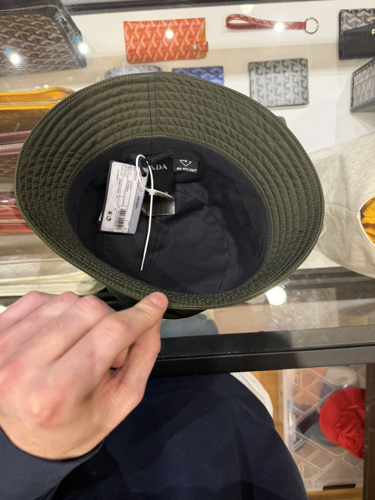 Prada Prada Nylon Bucket Hat - Olive Size ONE SIZE - 6 Thumbnail