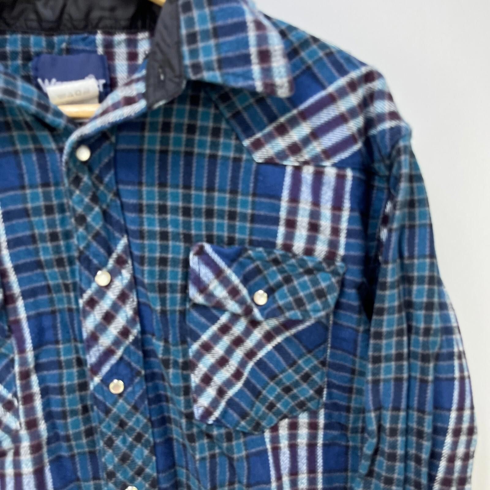 Wrangler Vintage Wrangler Plaid Snap Button-Up Long Sleeve Shirt XLT Size US XL / EU 56 / 4 - 3 Thumbnail