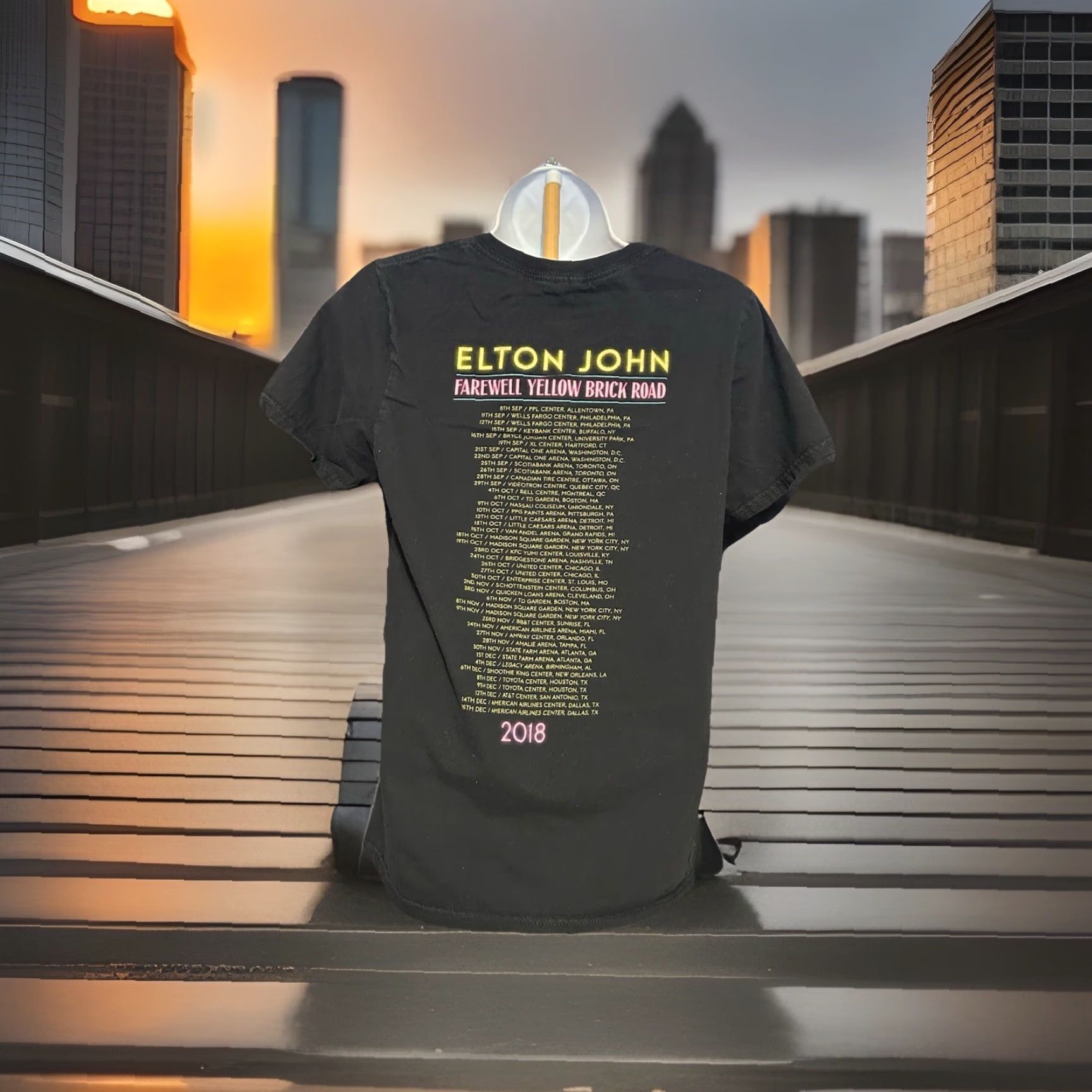 Doublet Elton John Farewell Yellow Brick Road 2018 Tour Shirt Adult Small Black Graphic Print Crew Neck Short Sleeve T-Shirt Mens Regular 2010-2019 Vintage No Size US S / EU 44-46 / 1 - 6 Thumbnail