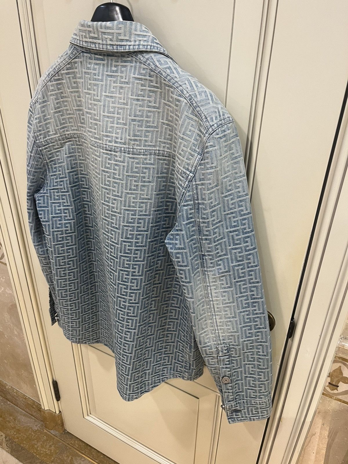 Balmain Monogram Denim overshirt size 46 Size US S / EU 44-46 / 1 - 19 Thumbnail