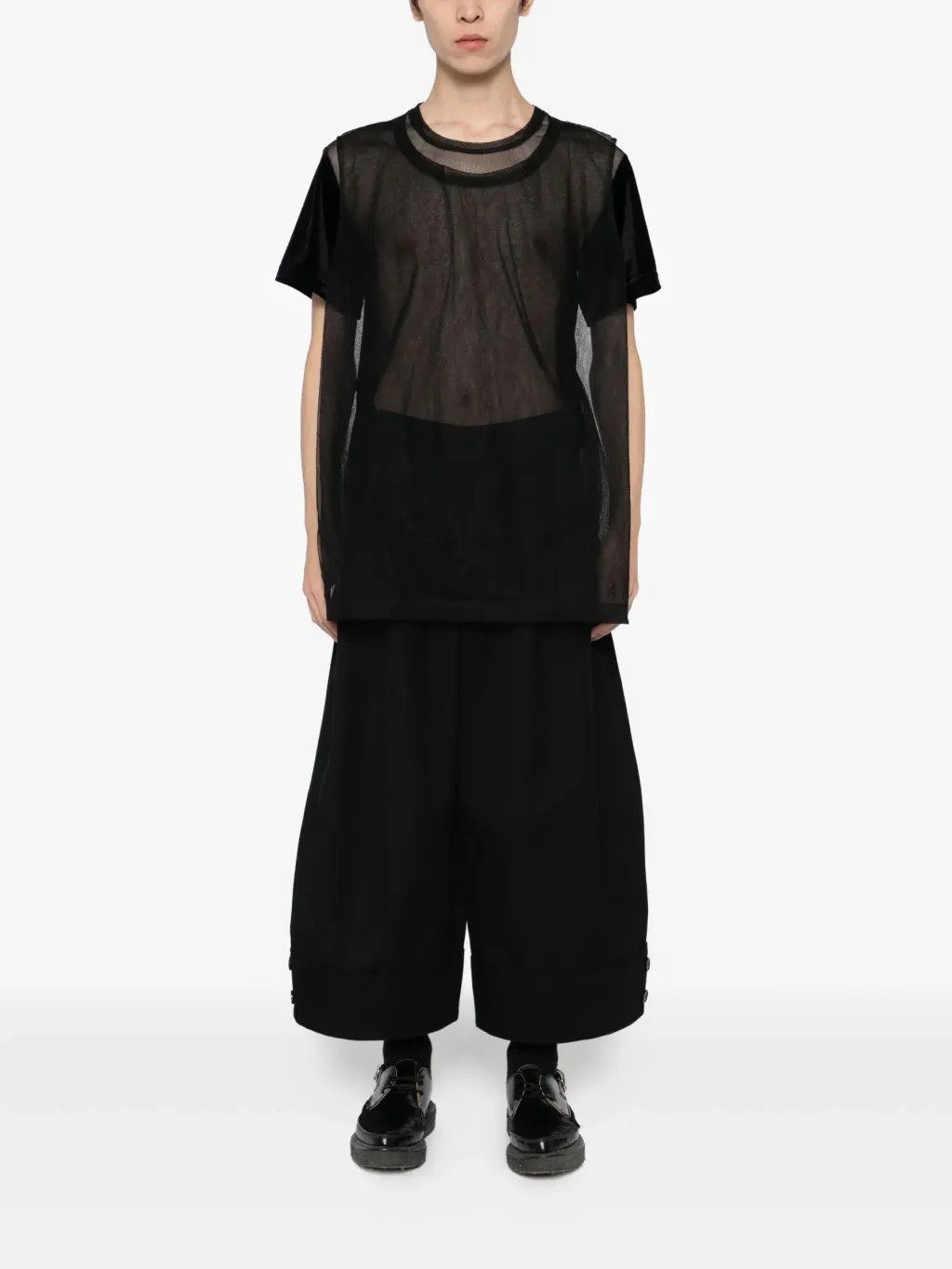 Comme des Garcons Homme Plus COMME des GARCONS HOMME PLUS Sheer Mesh Double Layer T-Shirt Size US L / EU 52-54 / 3 - 1 Thumbnail