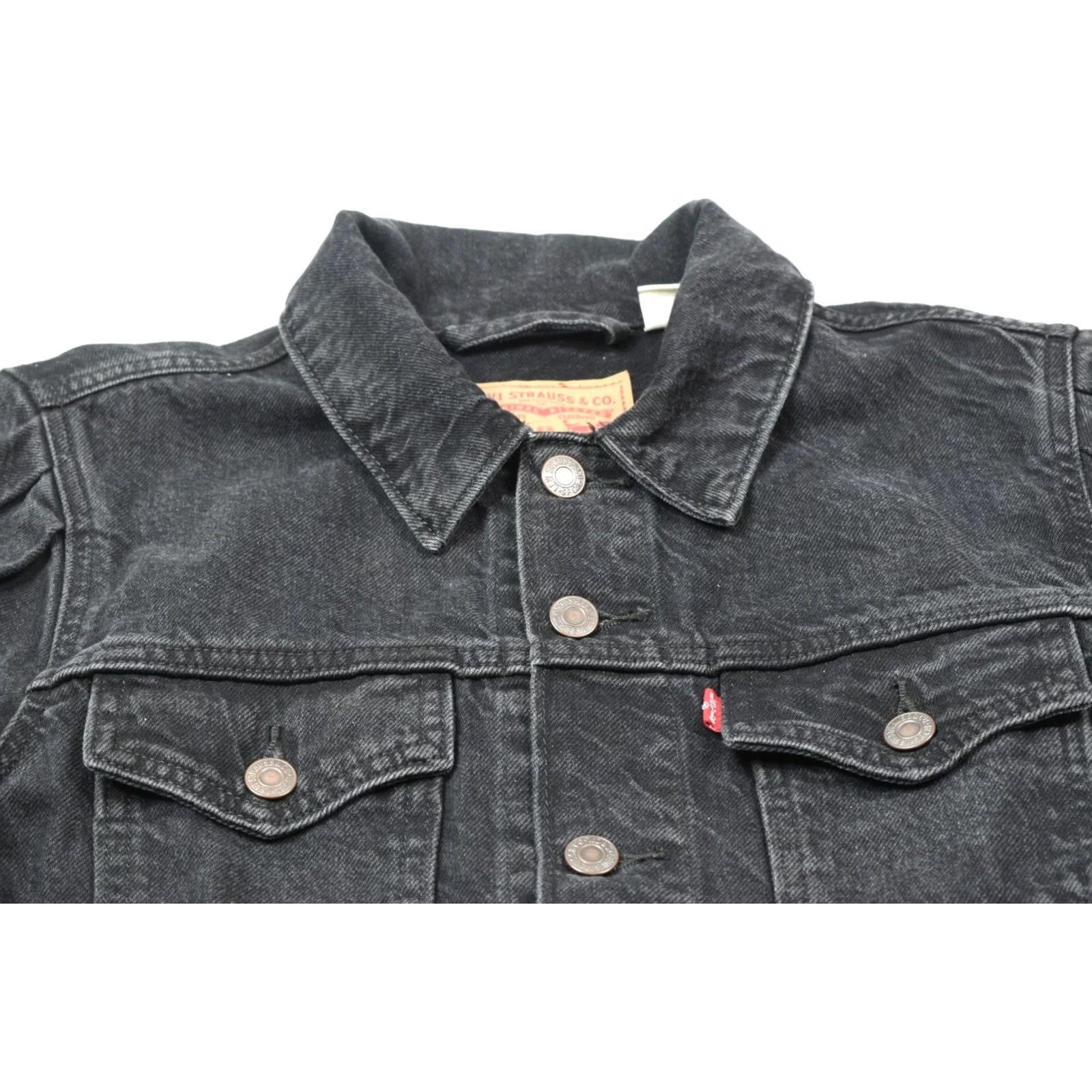 Levi's Levi's Original Puff Sleeve Trucker Jacket Black Long Sleeve Denim Womens M Jacket Size M / US 6-8 / IT 42-44 - 3 Thumbnail