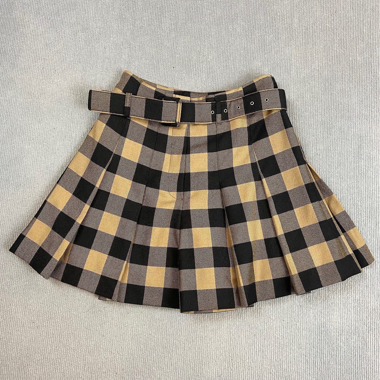 Dior Dior Plaid Belted Mini Skirt Size 36 Size 26" / US 2 / IT 38 - 1 Thumbnail