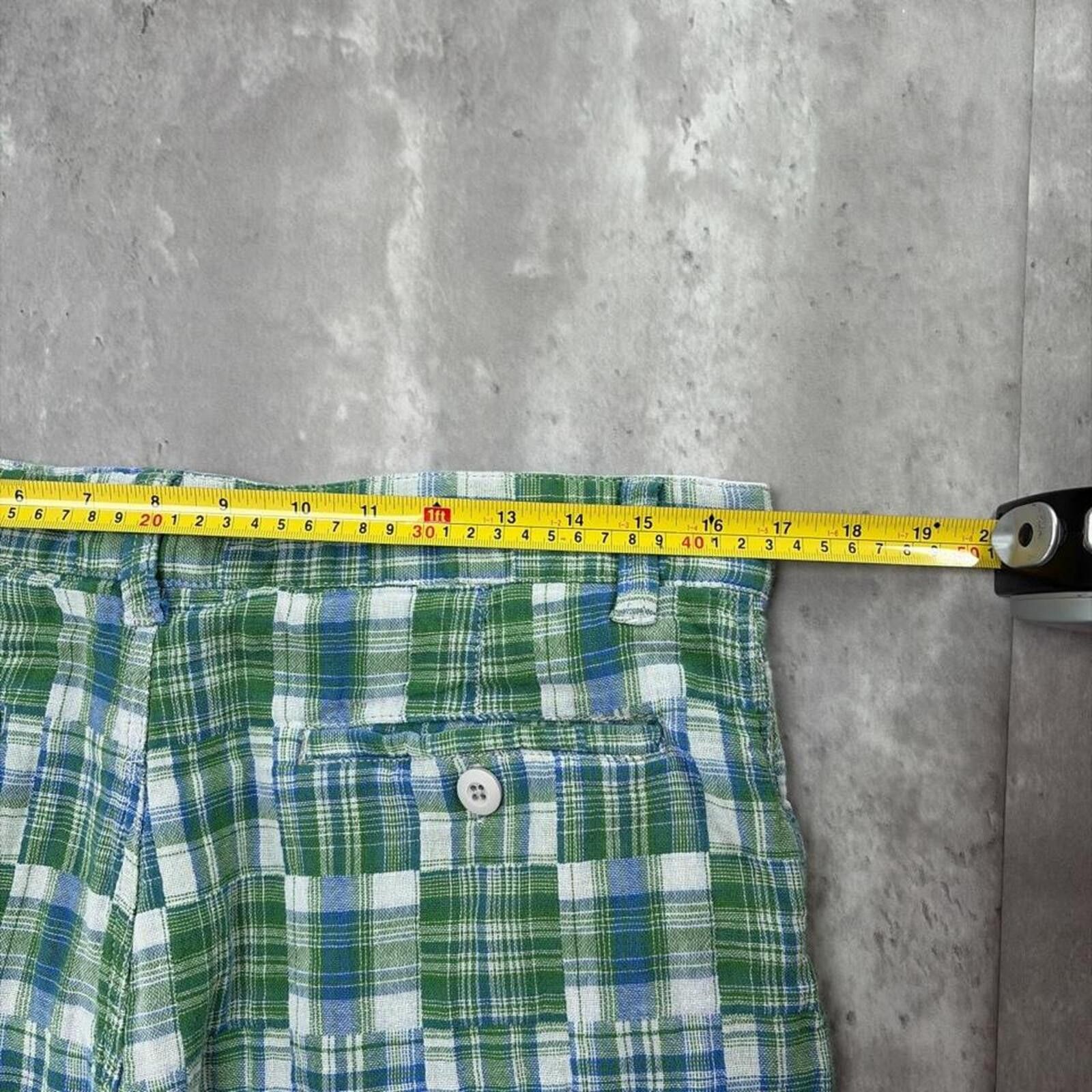 Other Y2K Green Plaid Alpine Design Grunge Baggy Skater Shorts Size US 34 / EU 50 - 5 Thumbnail