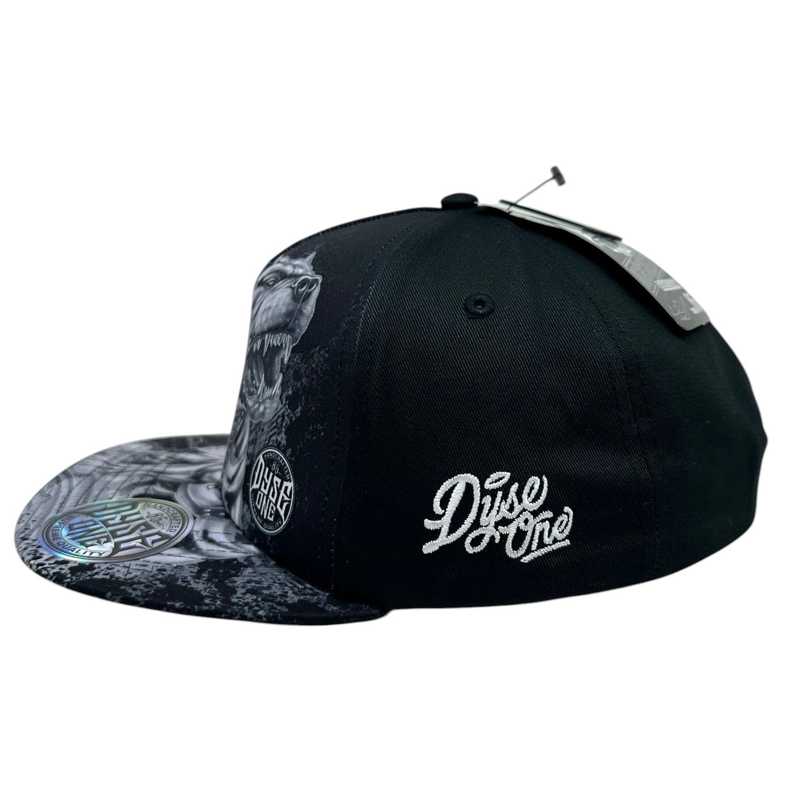 Other Dyse One Men's Snapback Hat Pit Bull Black Cap Size ONE SIZE - 3 Thumbnail