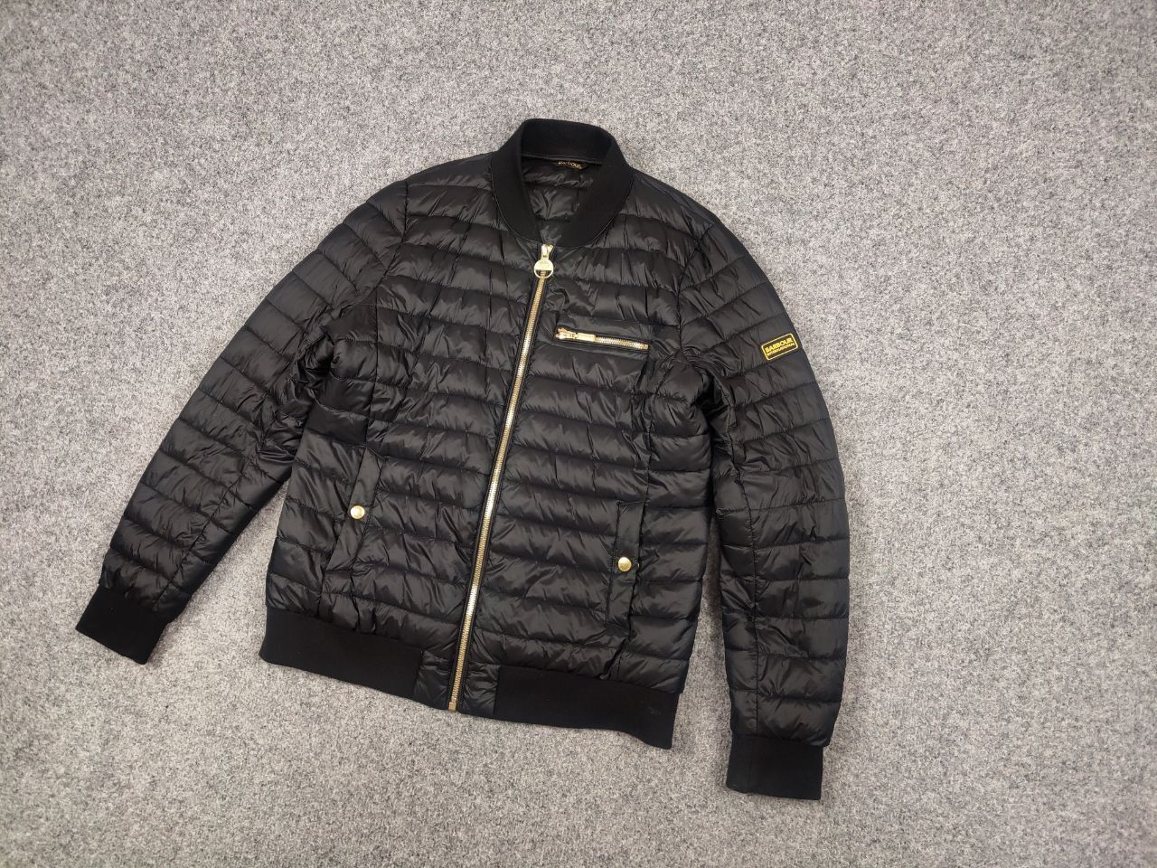 Barbour Barbour International Womens Gauge Quilted Bomber Jacket Size L / US 10 / IT 46 - 4 Thumbnail