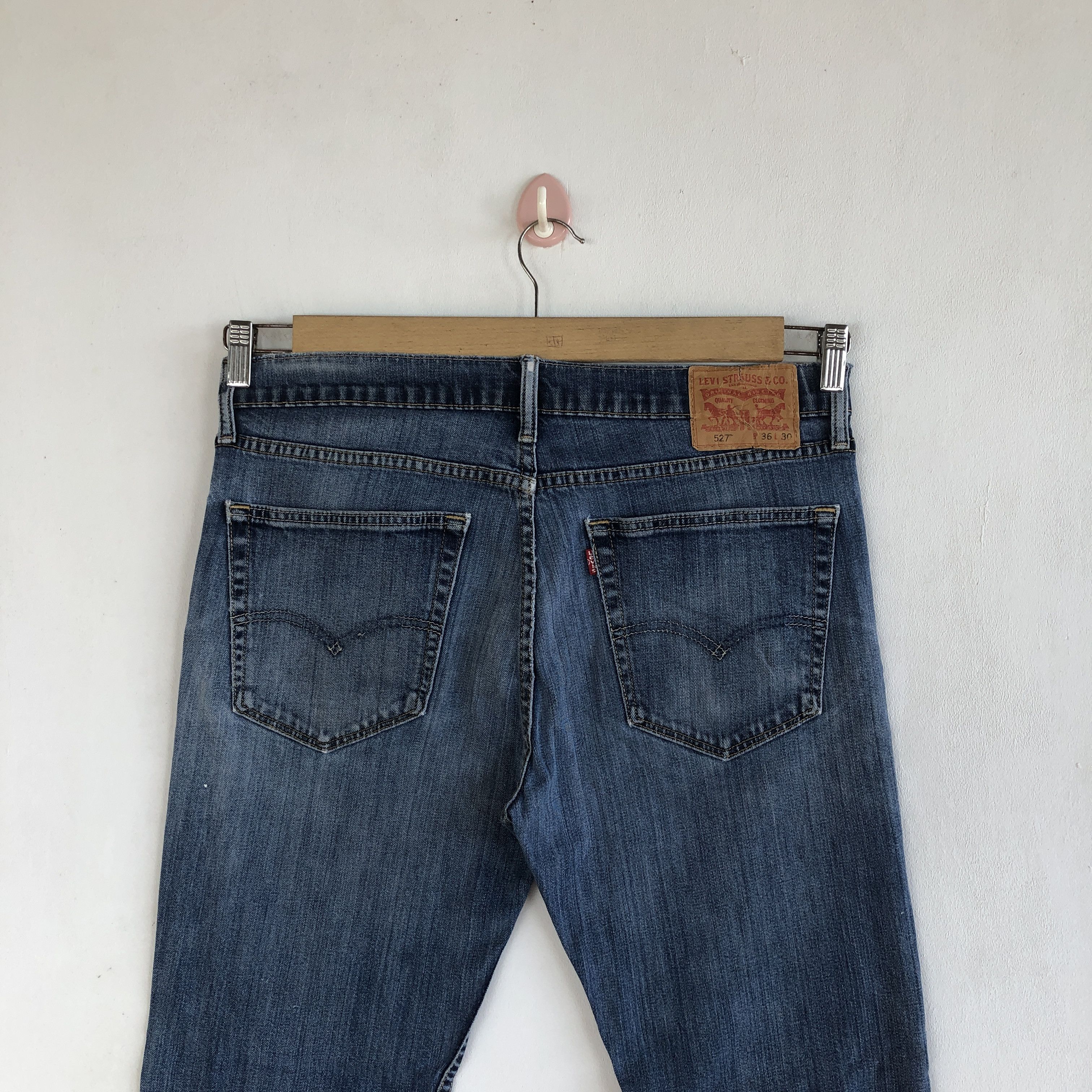Levi's × Vintage Vintage Levis 527 Low Flare Jeans Levi's Bootcut Denim Size US 32 / EU 48 - 6 Thumbnail
