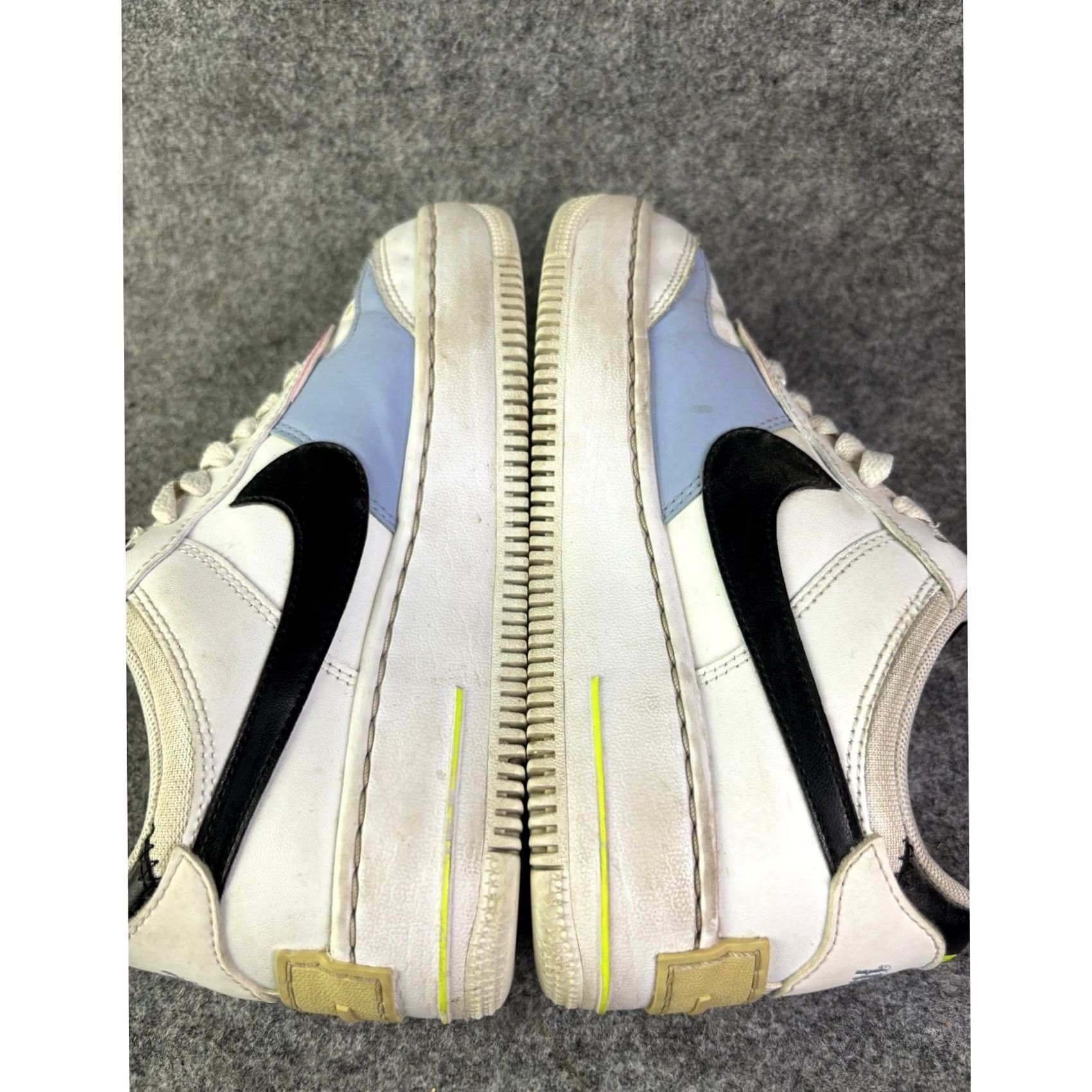 Nike Nike Air Force 1 Shadow Women Sneakers White Pink Blue Neon FJ0735-100 Size 6 US 6 Platform Leather Logo Cushioned Casual Sneakers Size US 4 / IT 34 - 7 Thumbnail