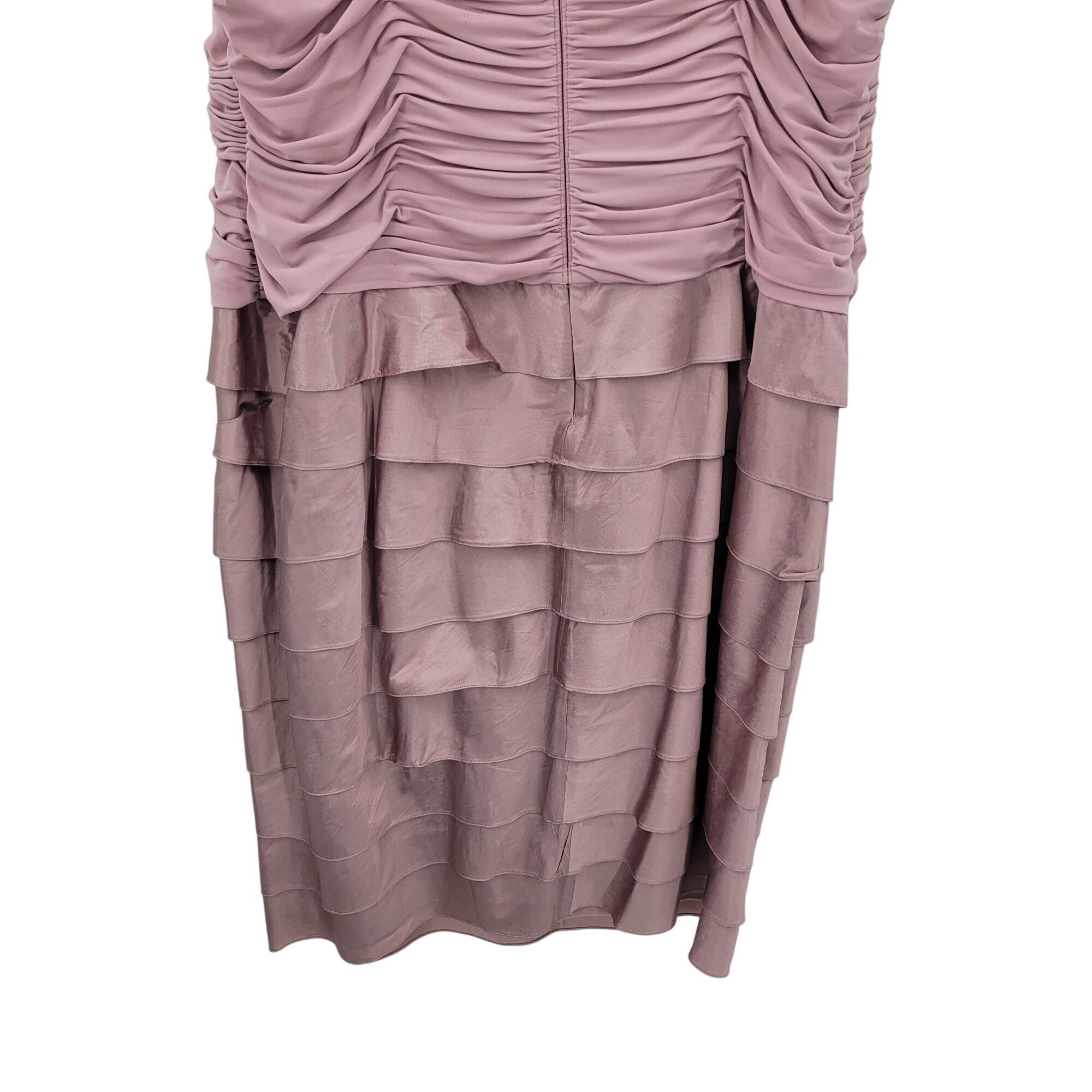 Adrianna Papell Adrianna Papell Plus Sz 22W Mauve Pink Tiered Ruffle Layered Size 3XL / US 20-22 - 10 Thumbnail