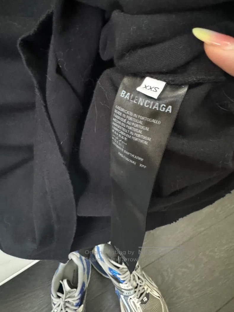 Balenciaga Balenciaga Black Logo Short-Sleeve T-Shirt Size US XXS / EU 40 - 5 Thumbnail