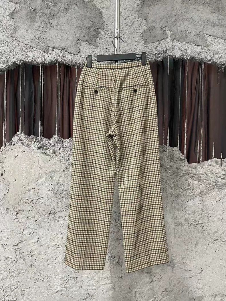 Celine Celine Houndstooth WideLeg Trousers Size US 34 / EU 50 - 2 Thumbnail