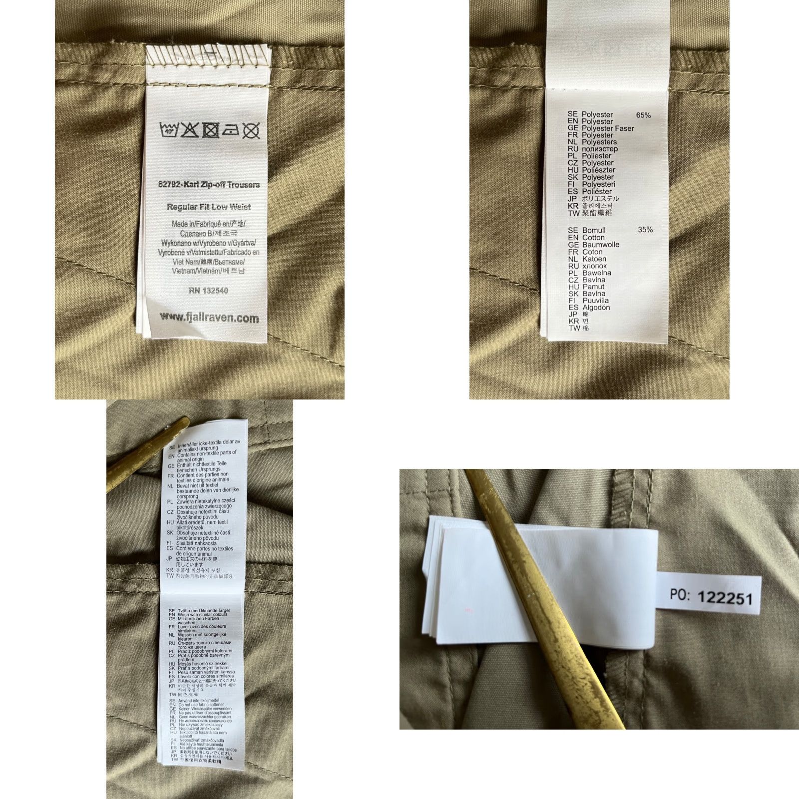 Vintage NWOT Fjällräven Karl Zip-Off Trousers G-1000 Regular Fit 41-42 Khaki Men Pants Cargo Zip Off Legs 82792 Size US 41 - 10 Thumbnail