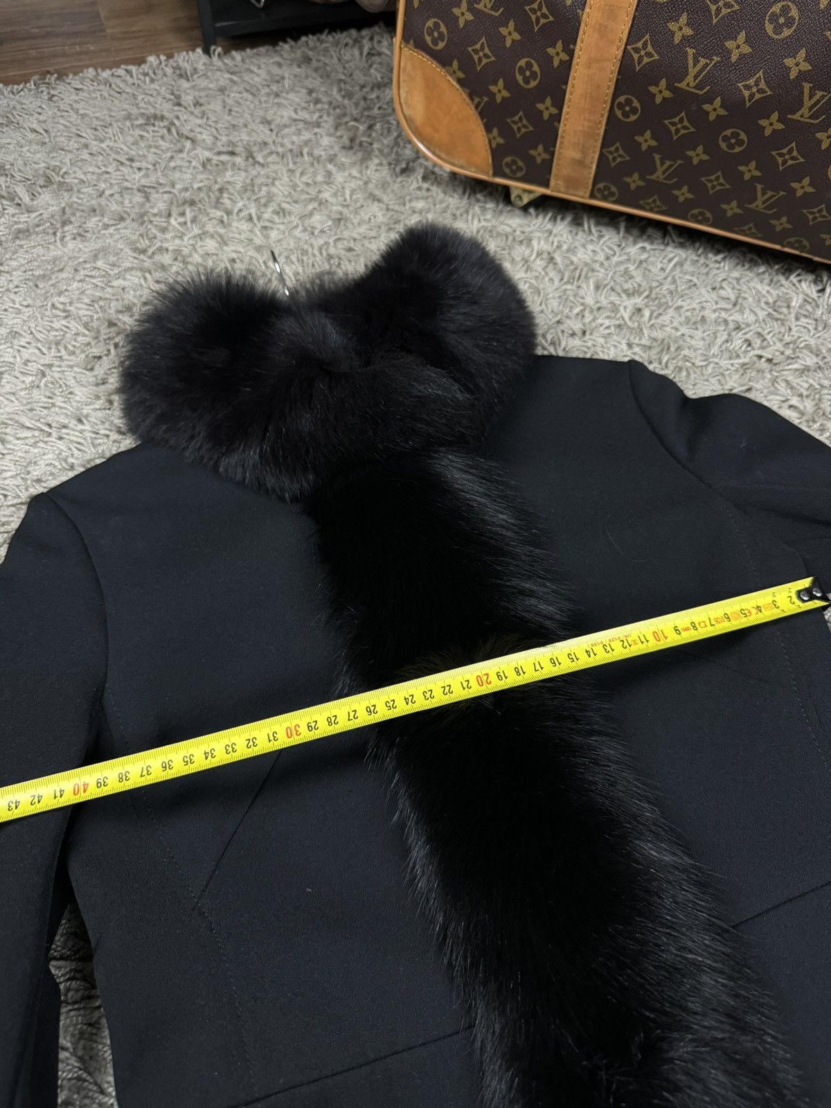 Prada Nylon coat blue fox fur Prada original rare luxury item Size S / US 4 / IT 40 - 9 Thumbnail