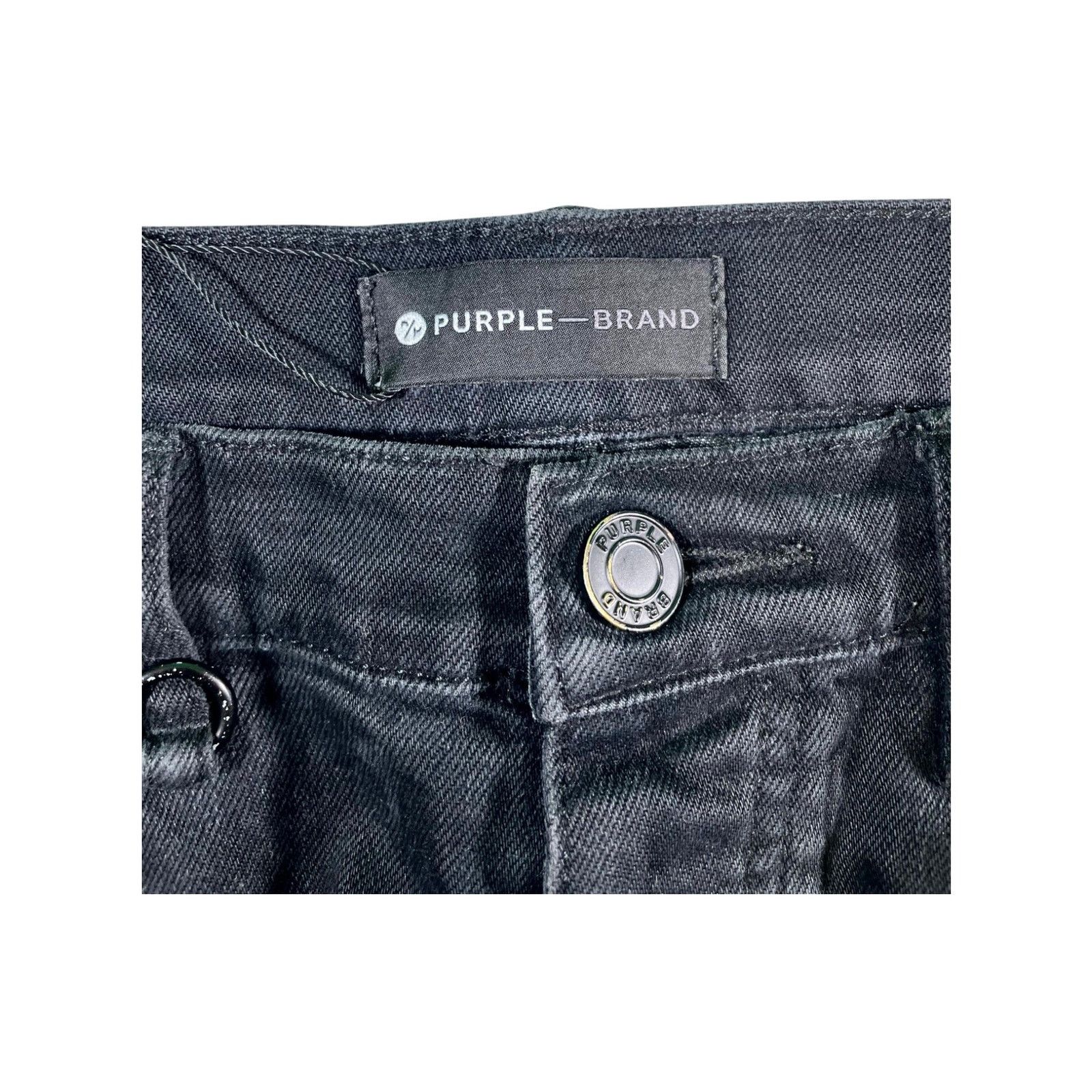 Purple Brand Purple Brand Ripped Black Wash Jeans Size US 32 / EU 48 - 5 Thumbnail