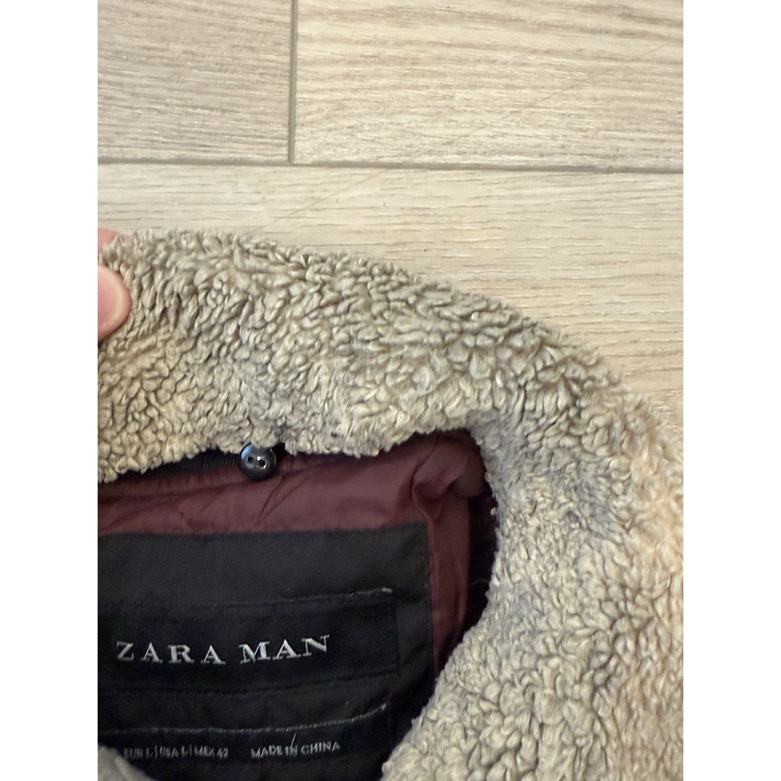 Zara Zara Man Faux Fur Collar Aviator Bomber Jacket Men’s Large Size US L / EU 52-54 / 3 - 4 Thumbnail
