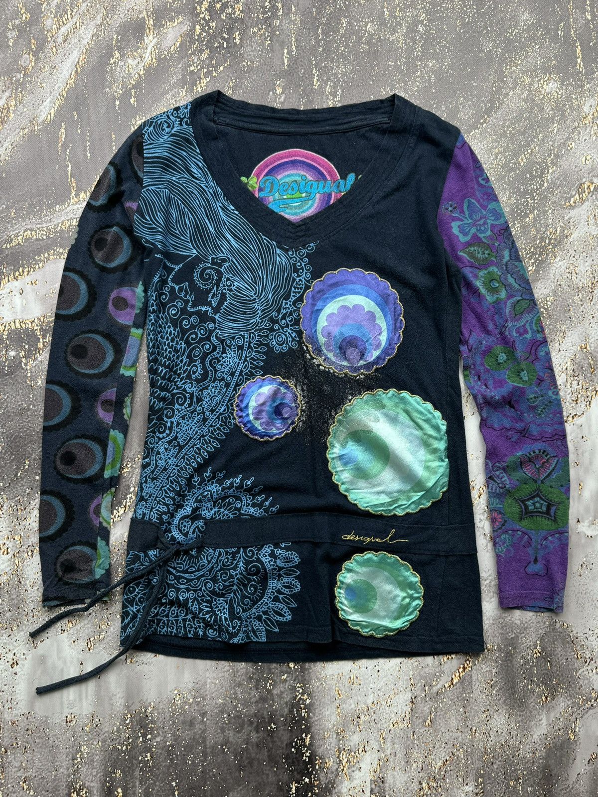 Desigual Desigual Vintage Printed Belted Long Sleeve Size M / US 6-8 / IT 42-44 - 1 Thumbnail