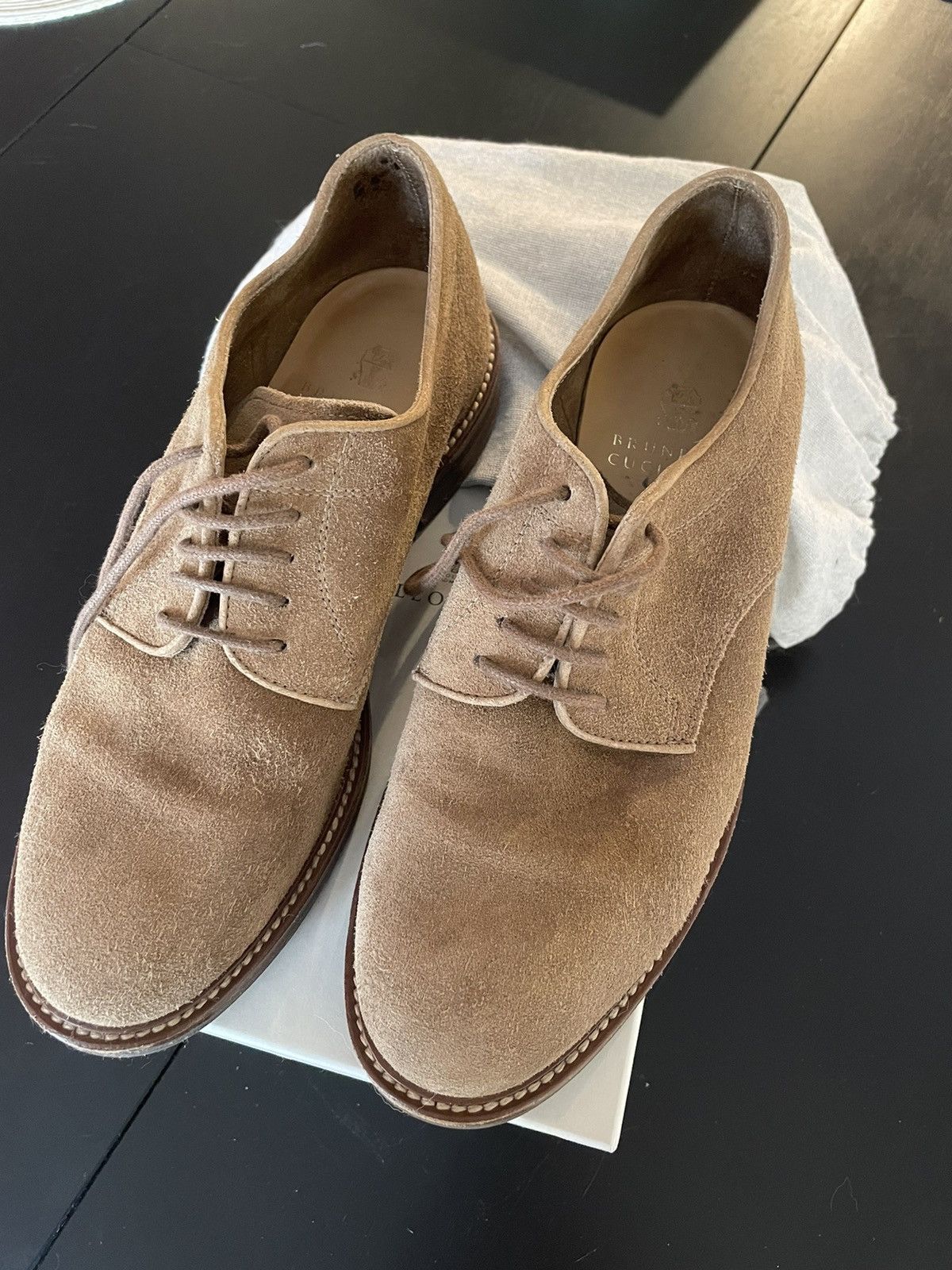Brunello Cucinelli Brunello Cucinelli Suede Lace-Up Derbies, Sz 42 IT/9.5 US Size US 9.5 / EU 42-43 - 2 Thumbnail