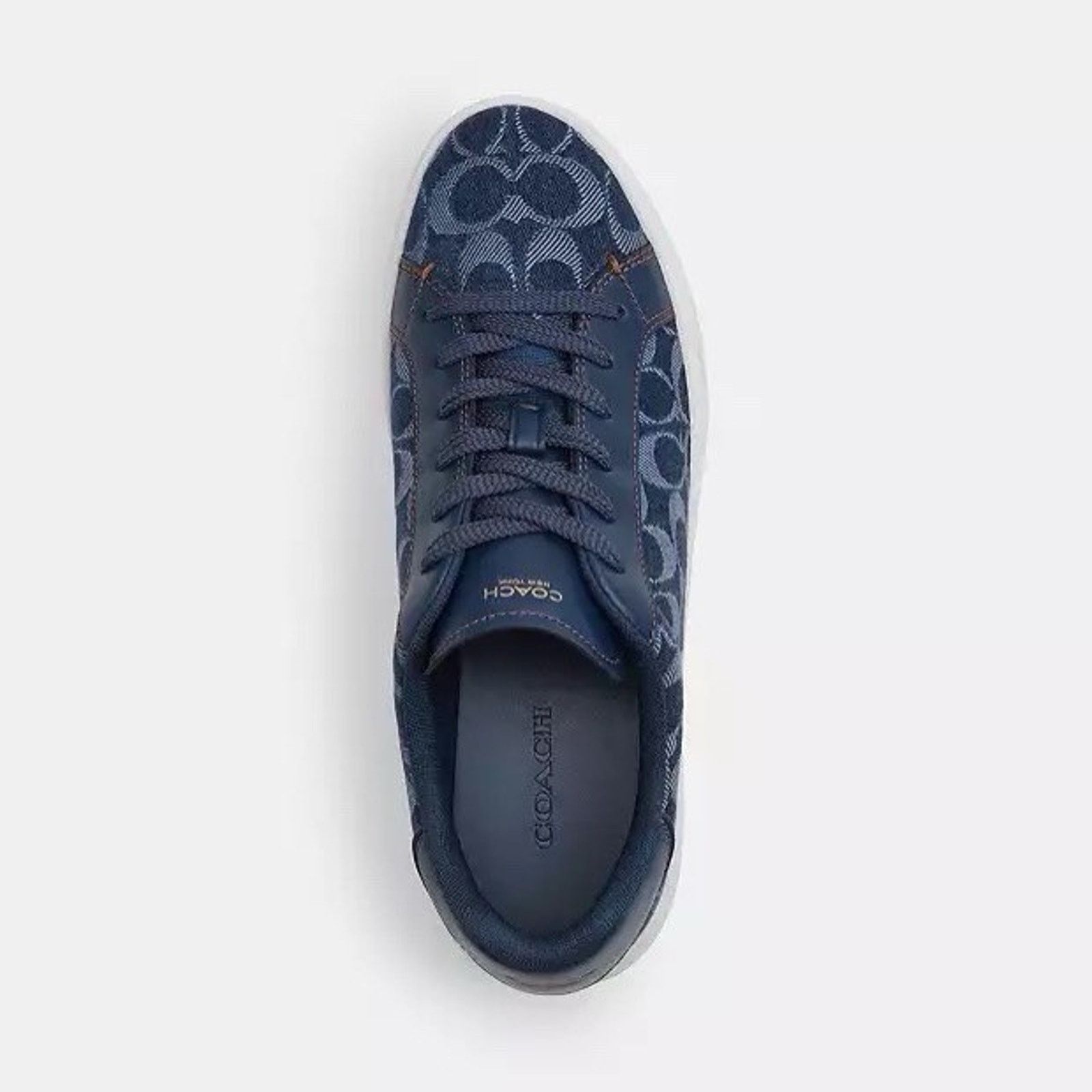 Coach NEW Coach High Line Sneaker Denim Deep Blue CBO10 us6 Size US 6 / IT 36 - 4 Thumbnail