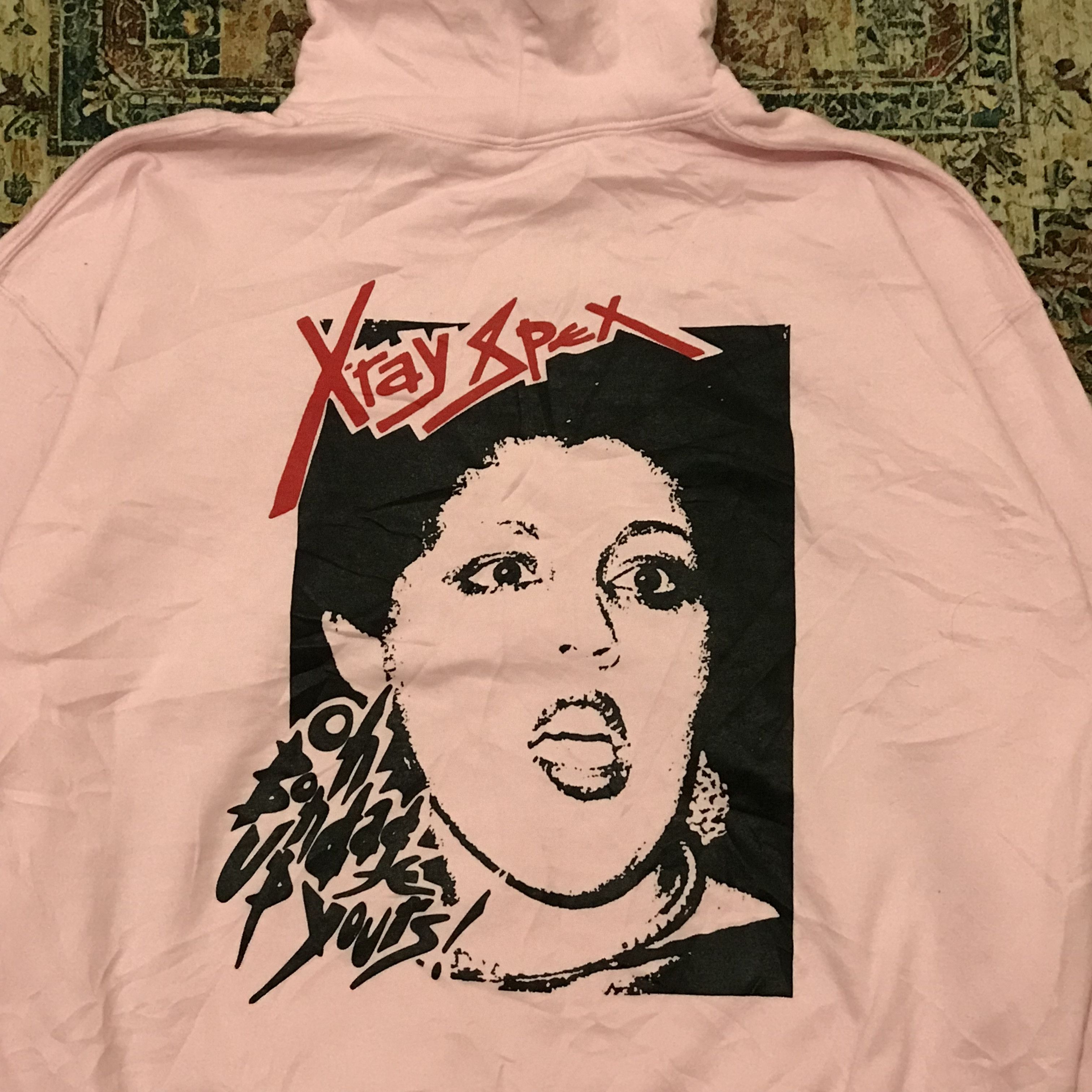 Band Tees × Gildan Hoodie Band X-ray Spex “Bondage” pink Size US XL / EU 56 / 4 - 6 Thumbnail
