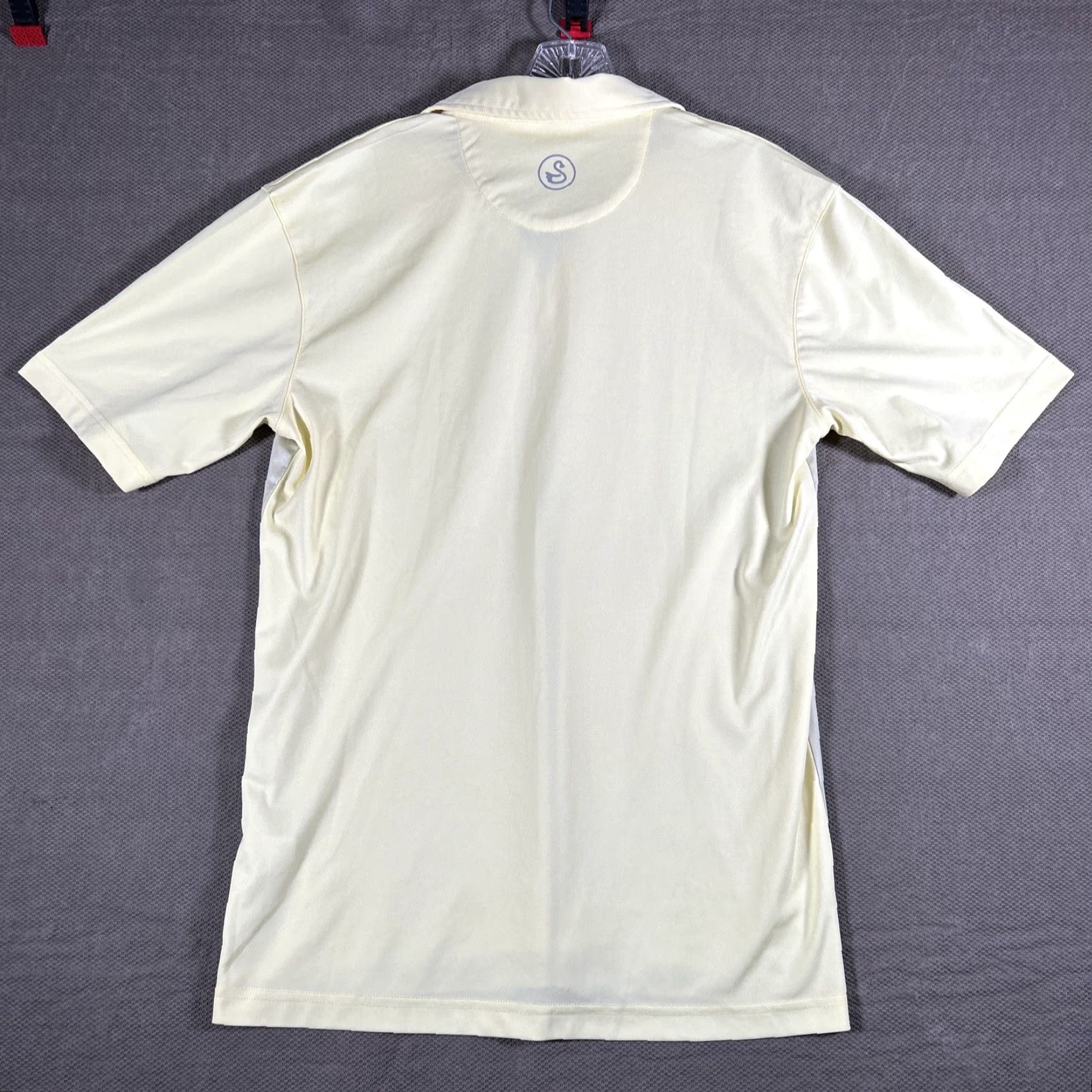Vintage Swannies Co. Polo Shirt Mens Medium Performance Golf Polo Yellow & Grey Size US M / EU 48-50 / 2 - 7 Thumbnail