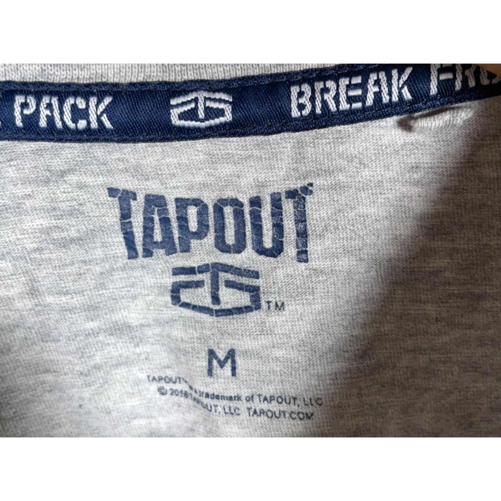 Tapout Tapout Logo T-Shirt Men's M Gray Cement MMA Y2K Style UFC Grunge Short Sleeve Crew Neck Cotton Jersey Retro Skull Tribal 2010s Size US M / EU 48-50 / 2 - 3 Thumbnail