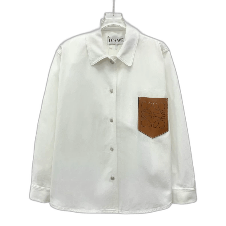 Loewe Loewe White Logo Cotton Long Sleeve Shirt Size US XS / EU 42 / 0 - 1 Thumbnail