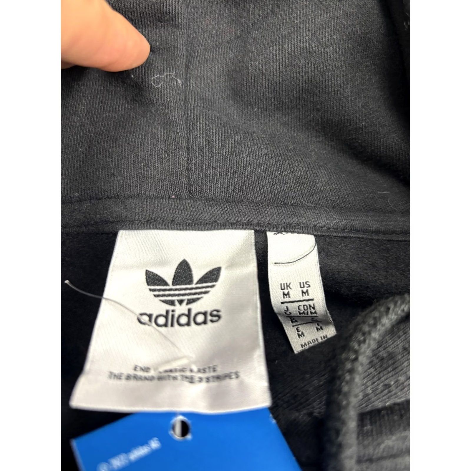 Adidas Adidas Hoodie Mens M Black Pullover Fleece Sweatshirt Trefoil Graphic Logo Size US M / EU 48-50 / 2 - 3 Thumbnail