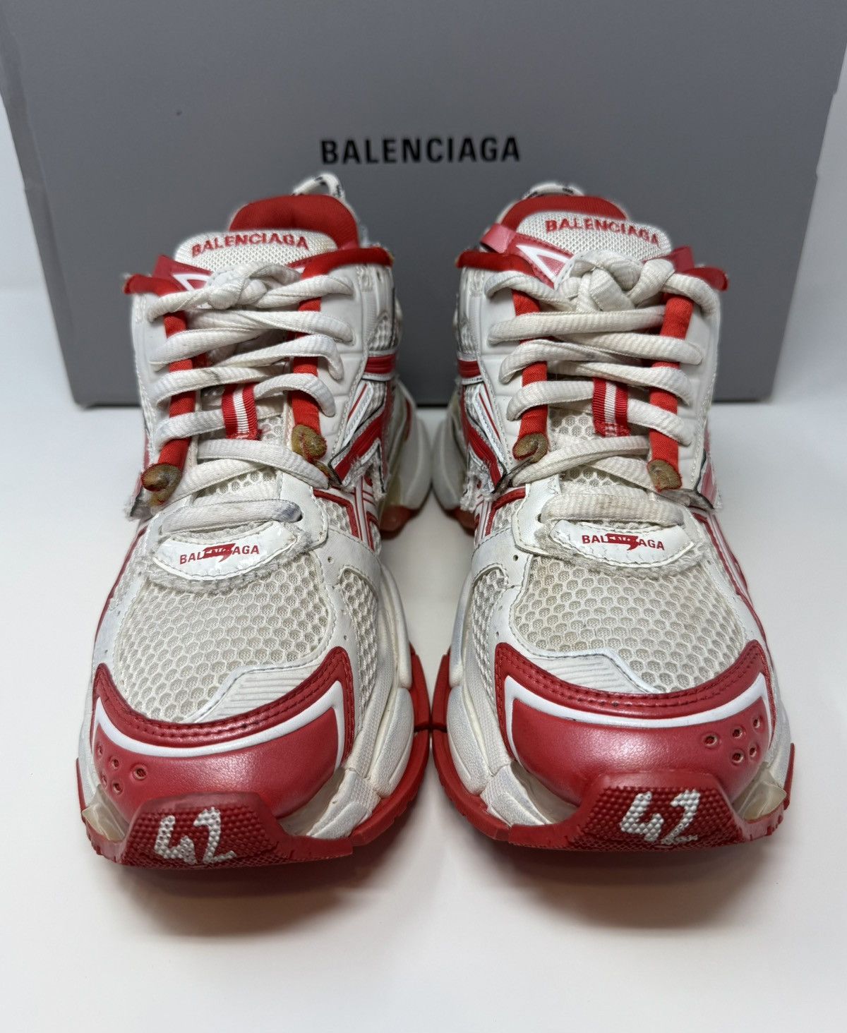 Balenciaga Balenciaga Runner Sneaker Red/White Size US 9 / EU 42 - 2 Thumbnail